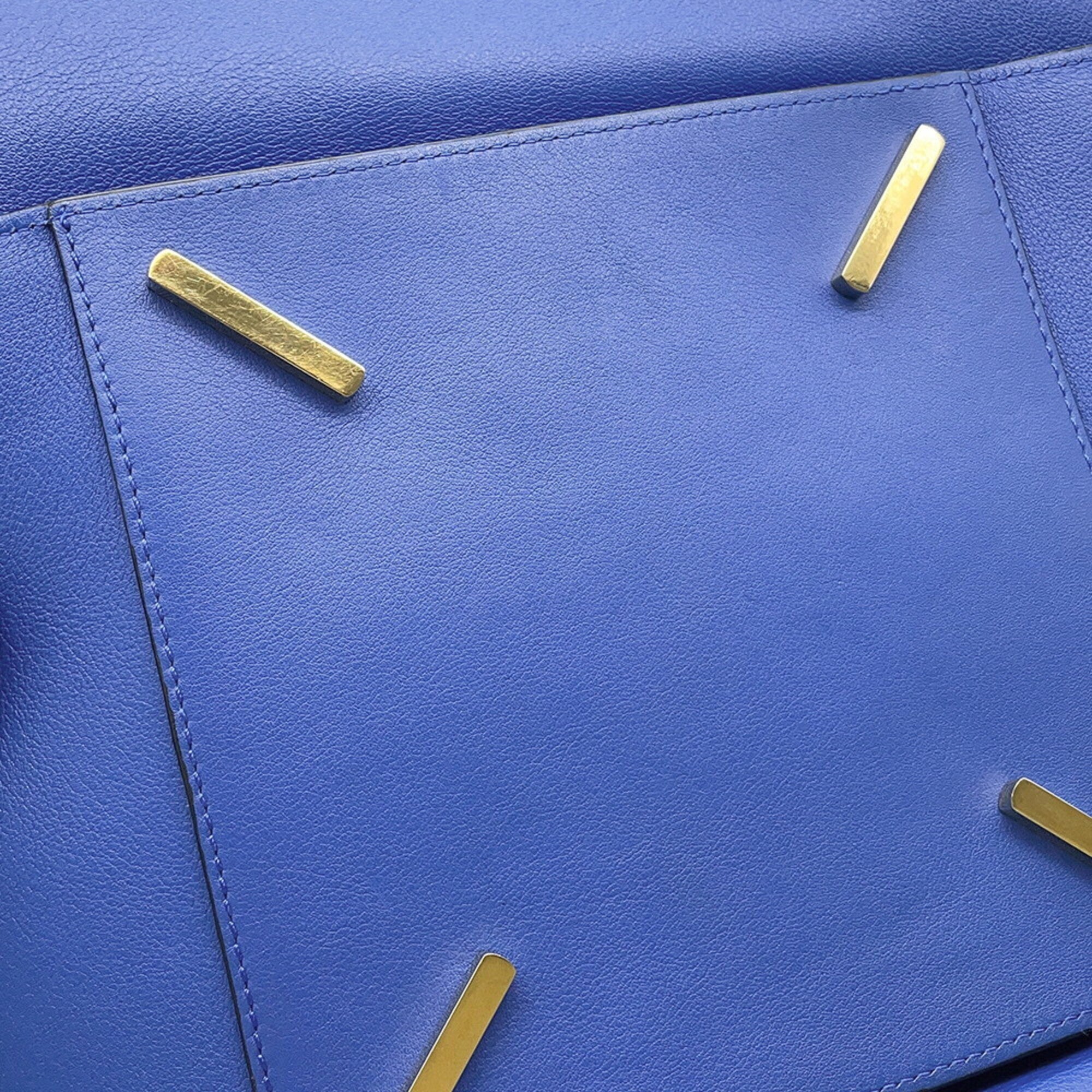 Loewe Blue Leather Handbag Shoulder Bag (Pre-Owned)