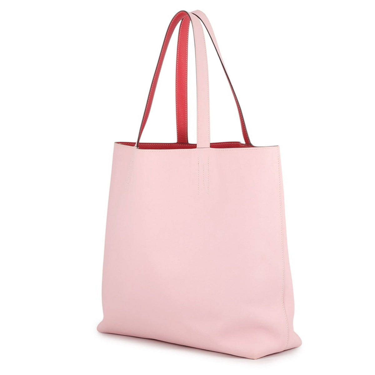 Hermes Kara Rose Sakura Taurillon Clemence Leather Handbag (Pre-Owned)