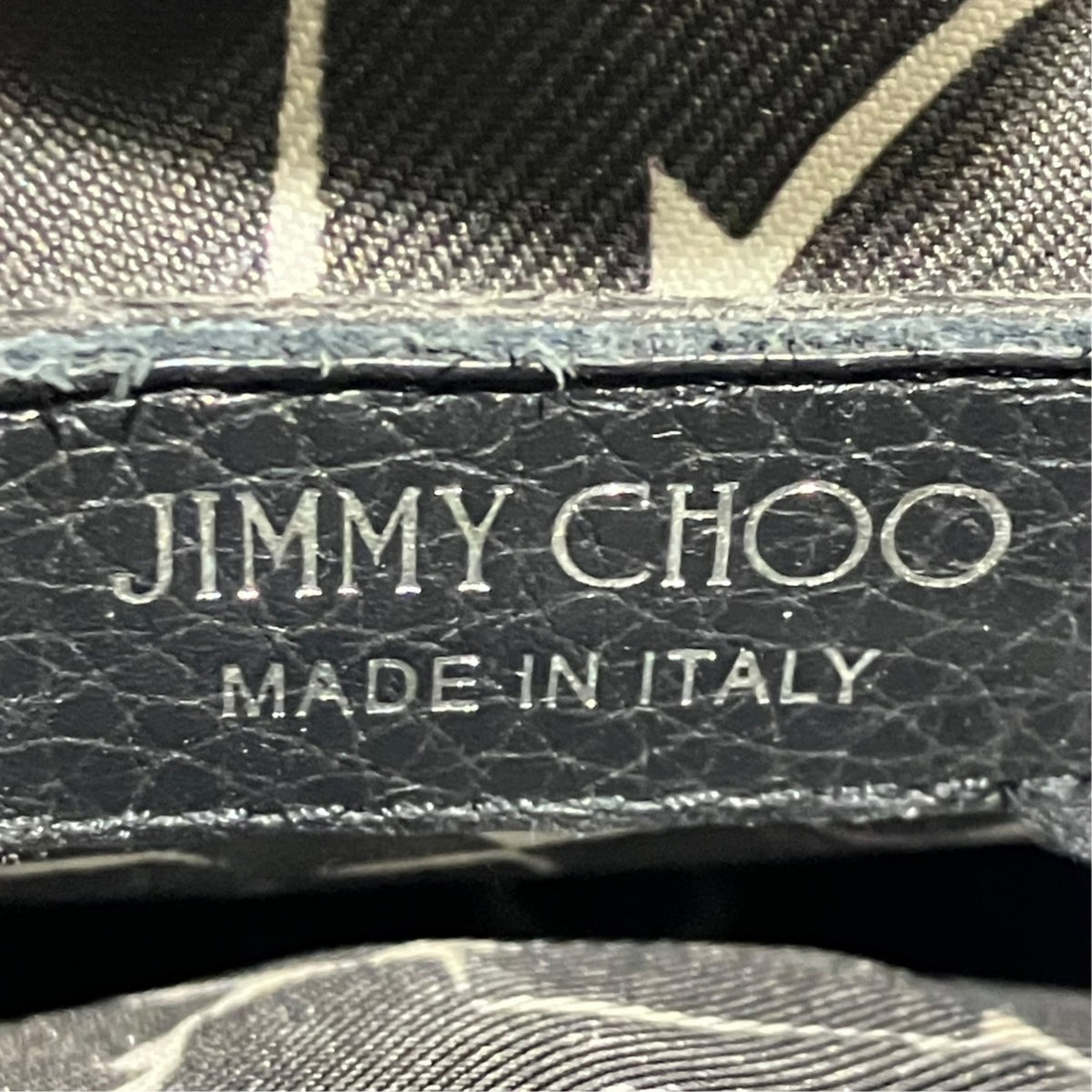 Jimmy Choo Black Canvas Leather Shoulder Bag (Pre-Owned)