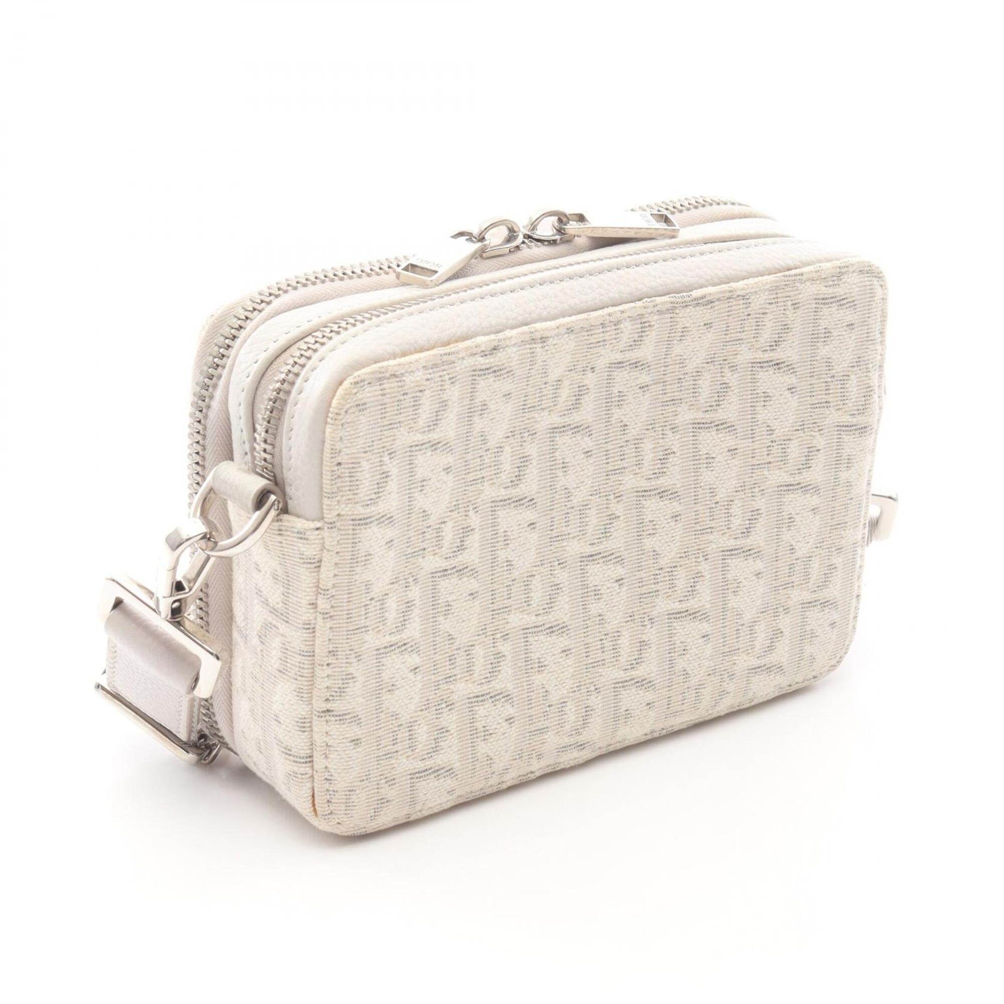 Christian Dior Ivory Canvas Handbag Shoulder Bag (Pre-Owned)
