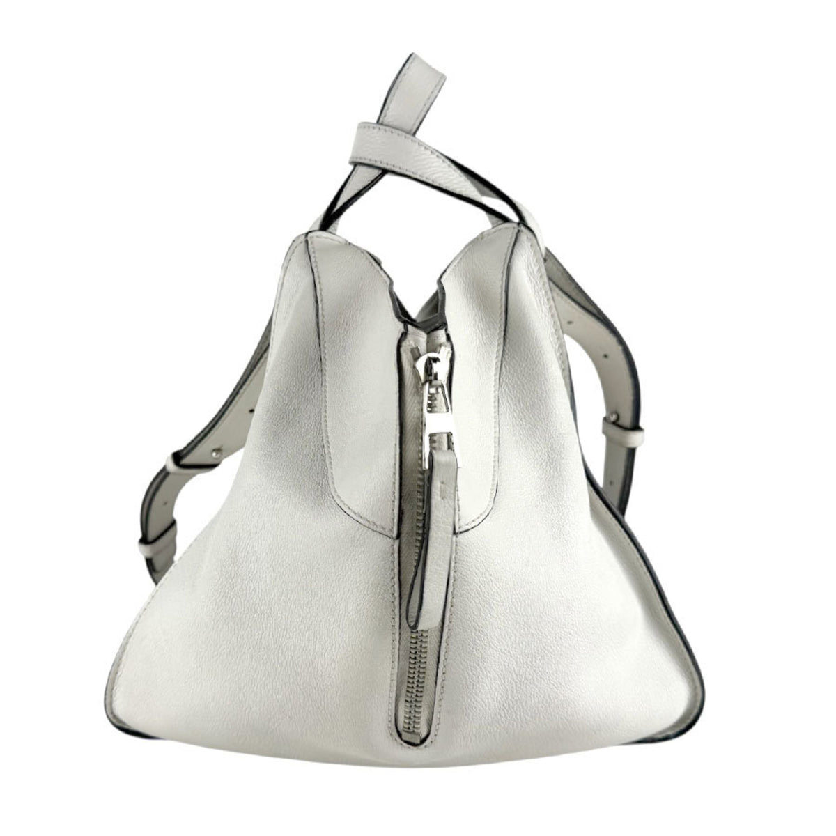 Loewe Hammock White Leather Shoulder Bag (Pre-Owned)