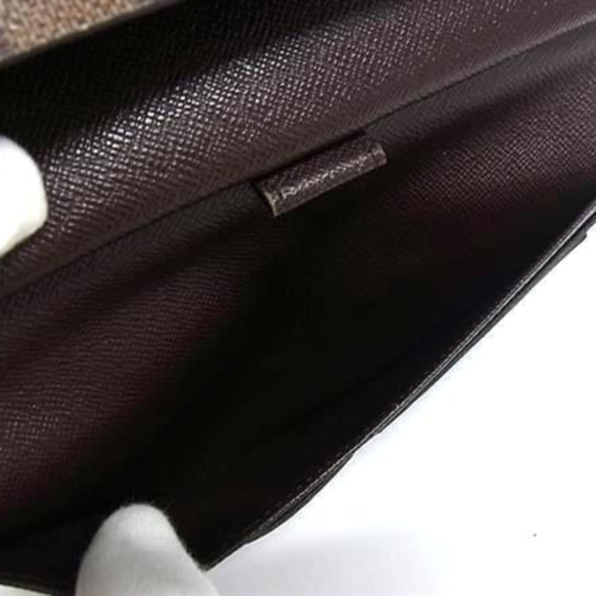 Louis Vuitton Damier Brown Pvc Leather Long Wallet (Tri-Fold) (Pre-Owned)