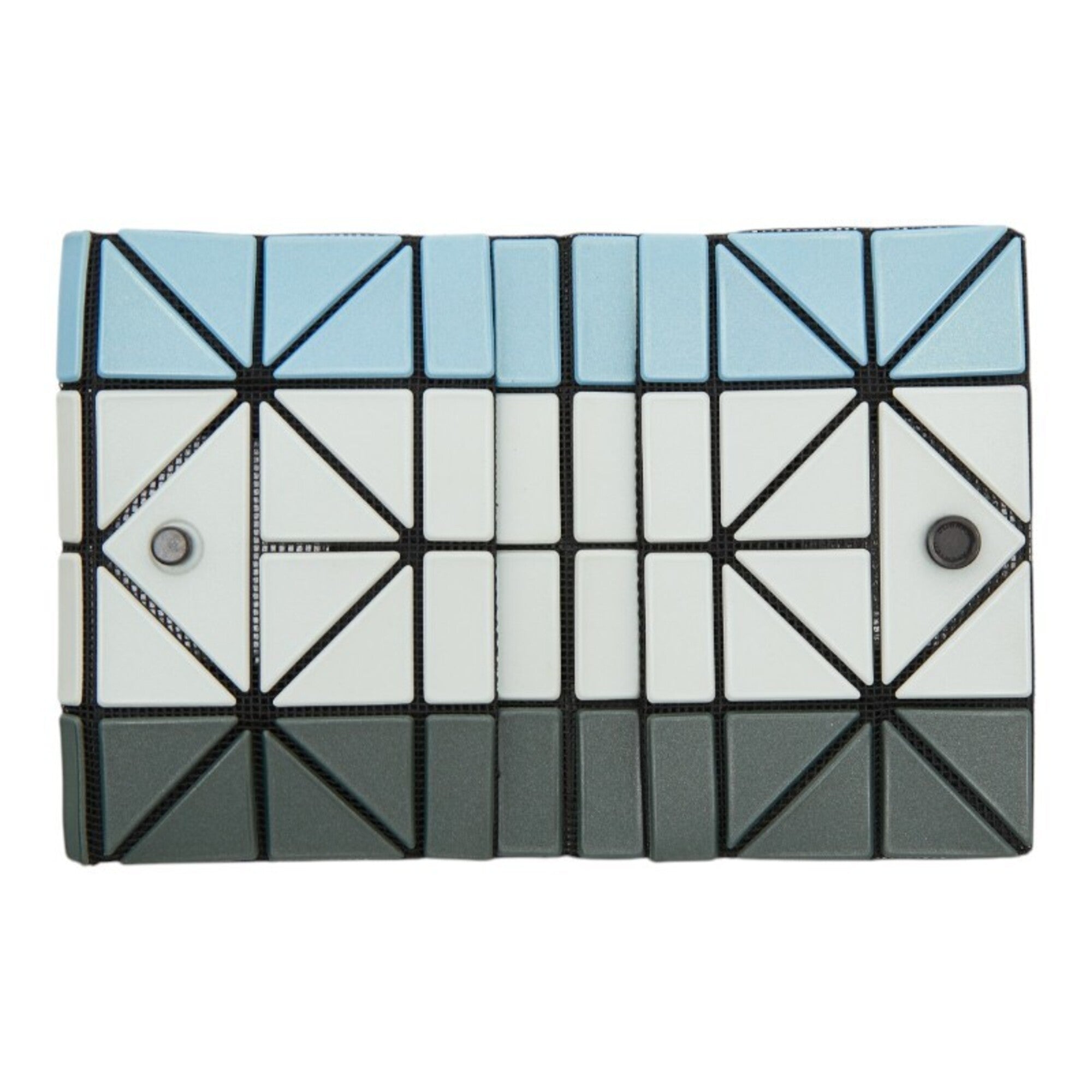 Issey Miyake Blue Gray Polyester Nylon Wallet (Bi-Fold) (Pre-Owned)