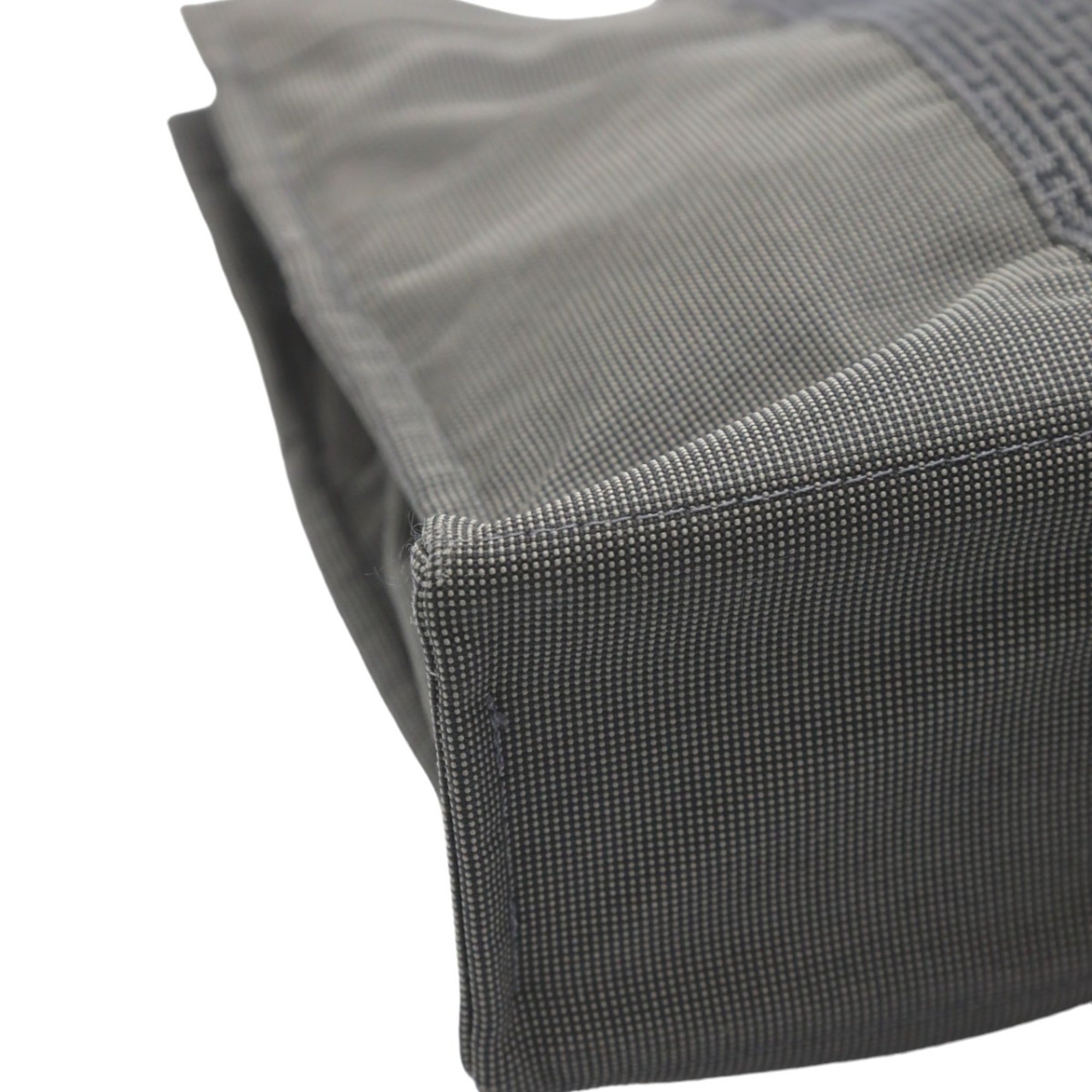 Hermes Her Line Gray Canvas Tote Bag (Pre-Owned)