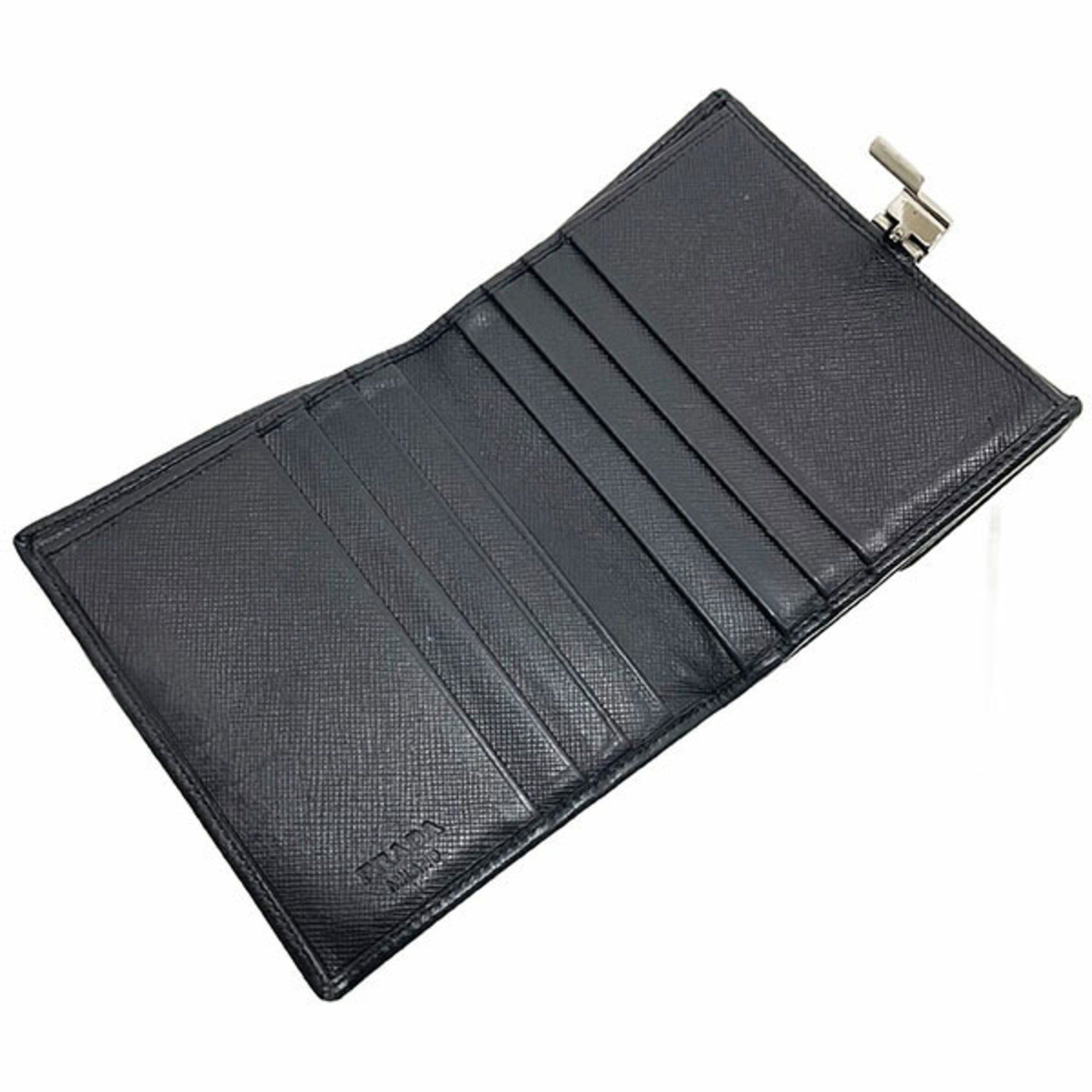 Prada Black Nero Leather Wallet (Bi-Fold) (Pre-Owned)