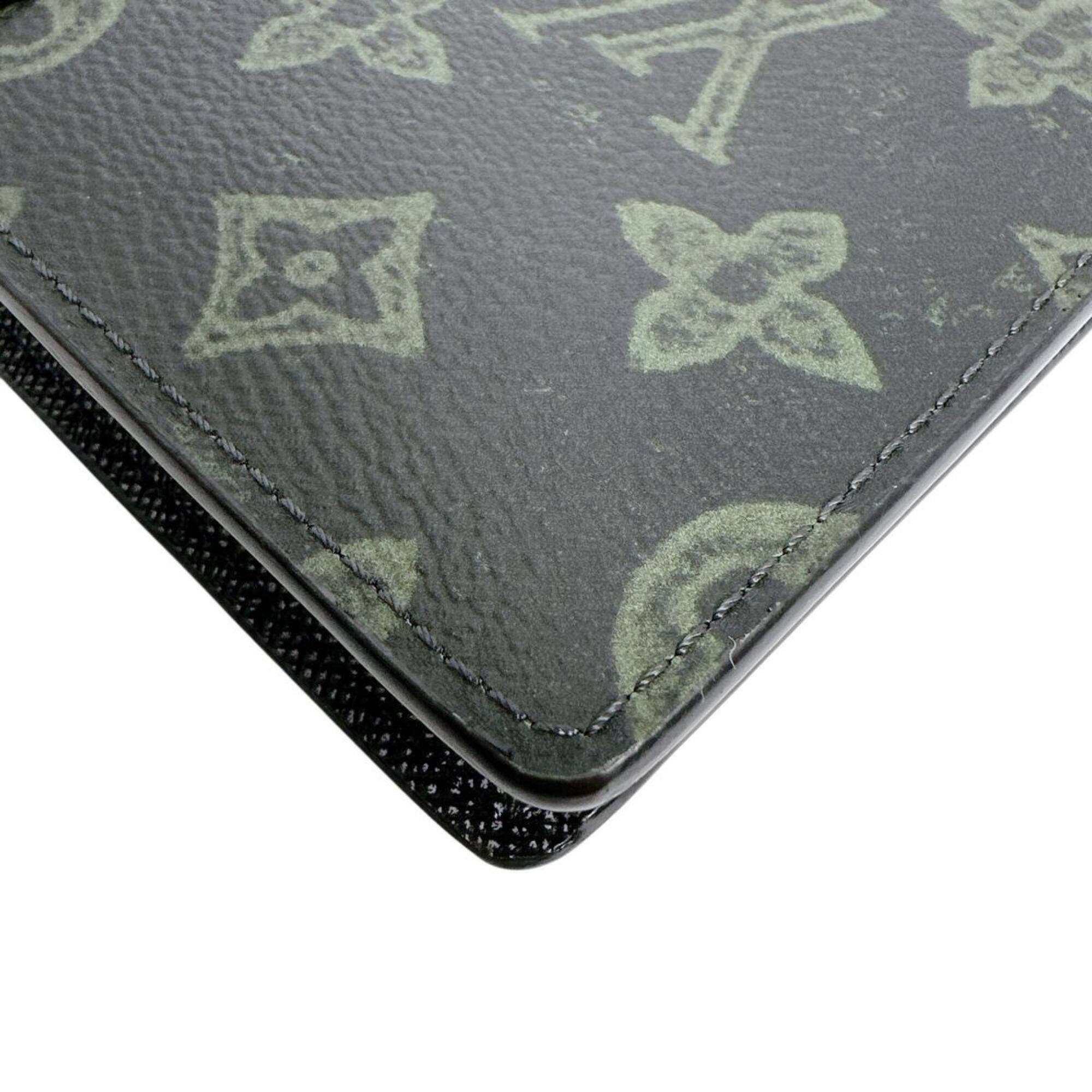 Louis Vuitton Dark Green Galle Monogram Or Monogram Long Wallet (Bi-Fold) (Pre-Owned)