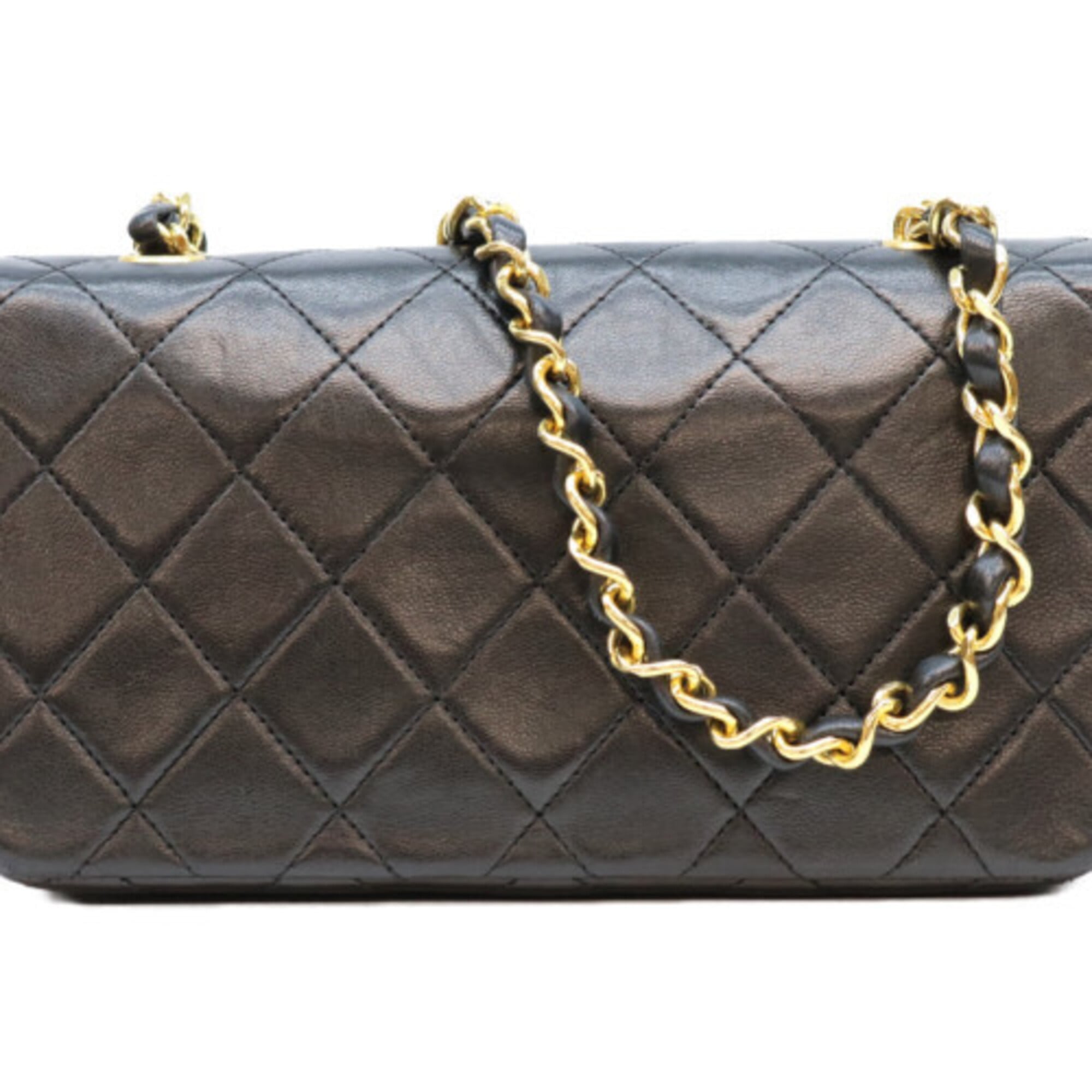 Chanel Black Leather Shoulder Bag (Pre-Owned)