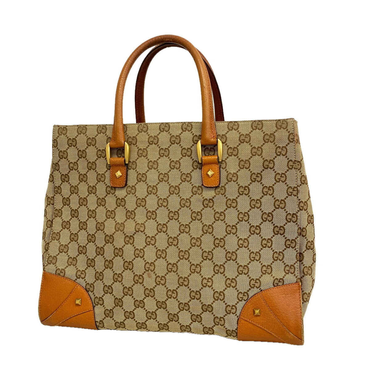 Gucci Brown Canvas Tote Bag (Pre-Owned)