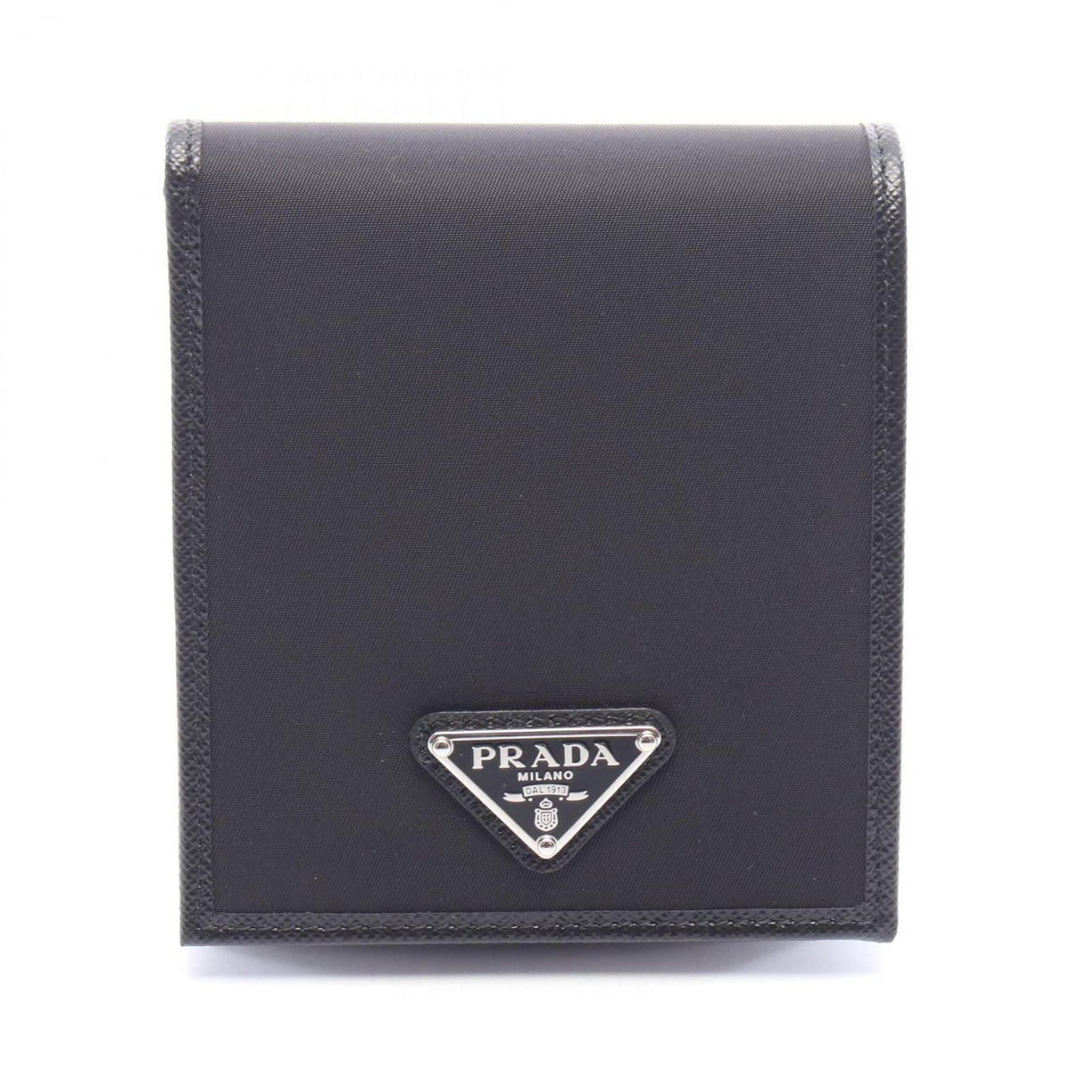 Prada Black Nylon Leather Wallet (Bi-Fold) (Pre-Owned)