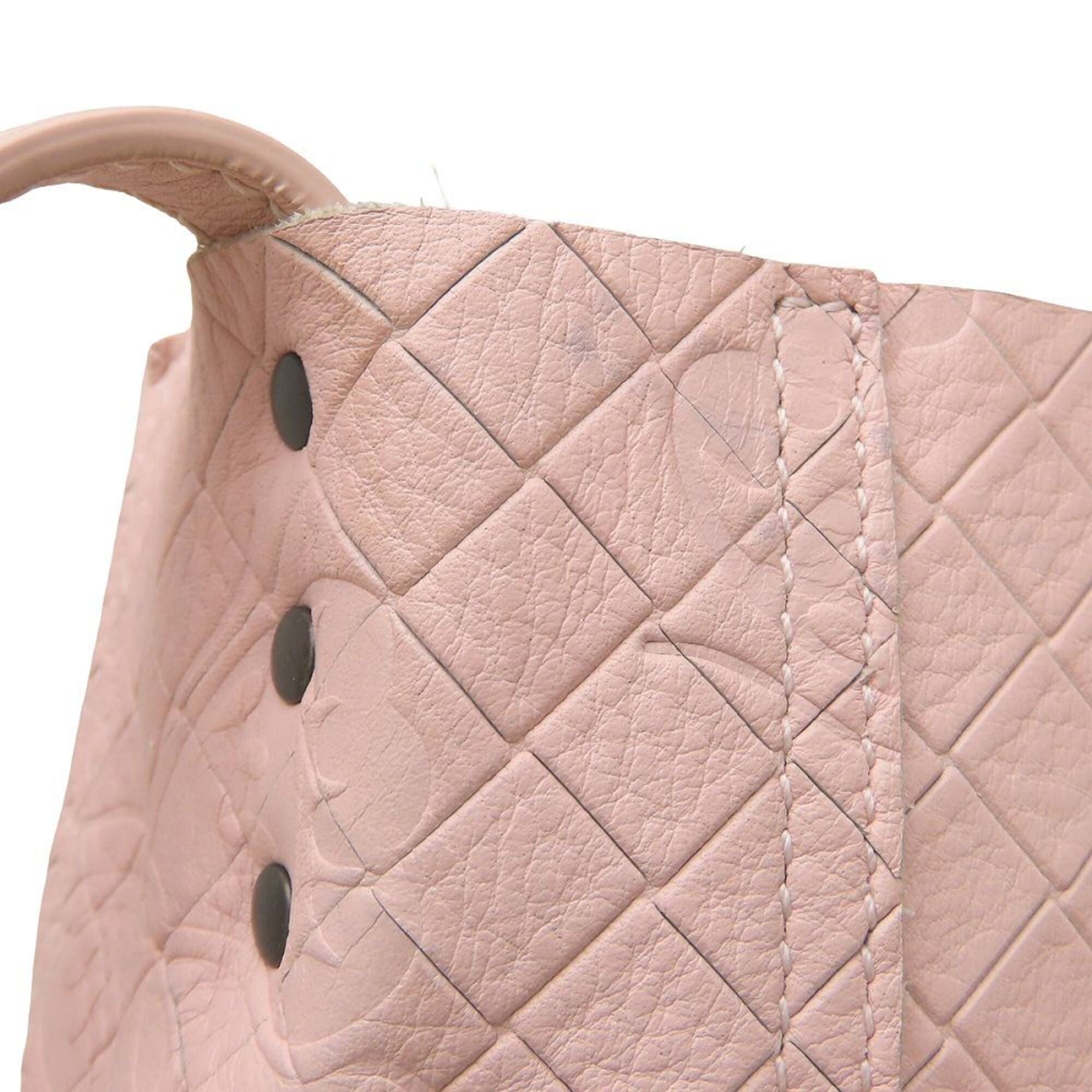 Bottega Veneta Intrecciomirage Pink Leather Shoulder Bag (Pre-Owned)