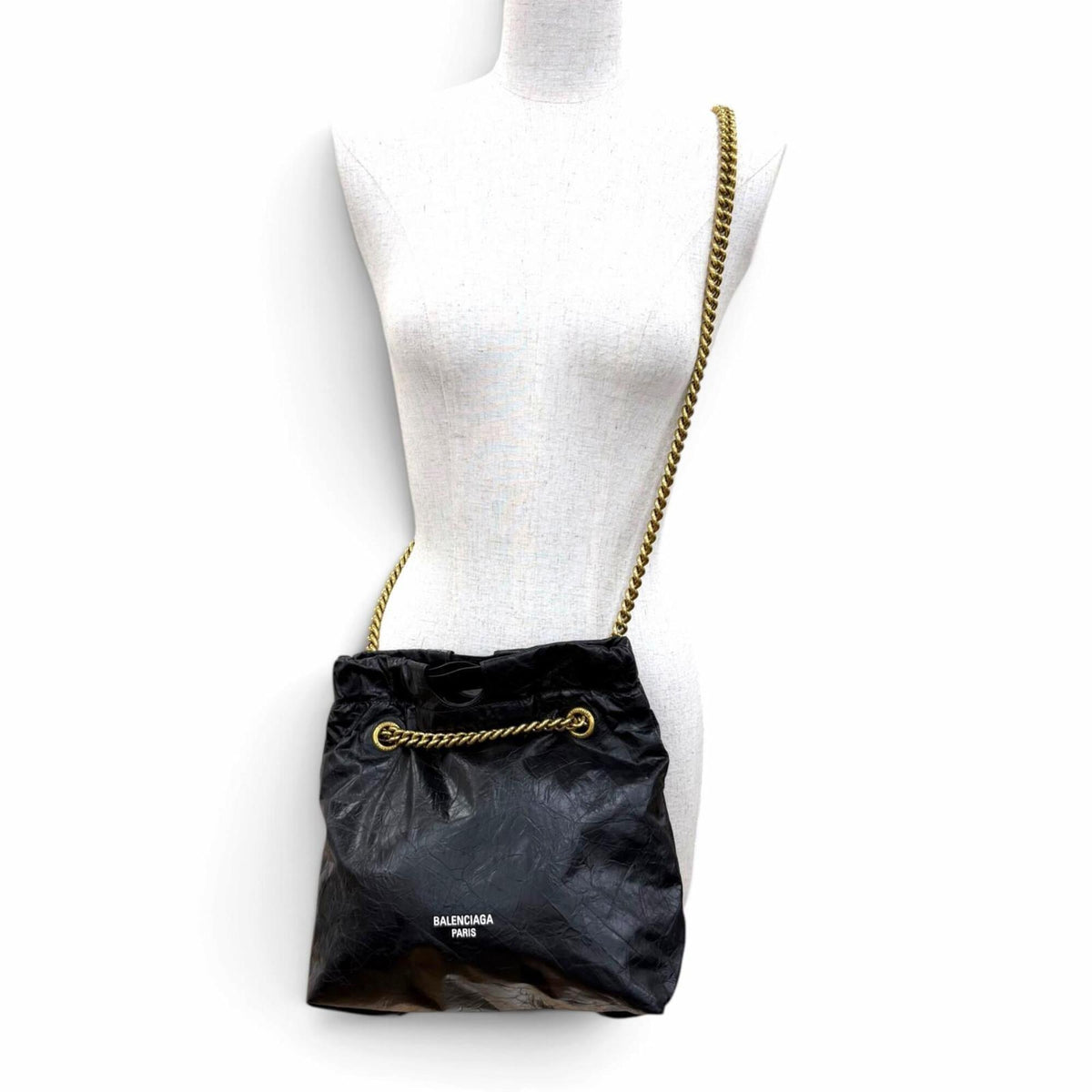 Balenciaga Black Leather Shoulder Bag Tote Bag (Pre-Owned)