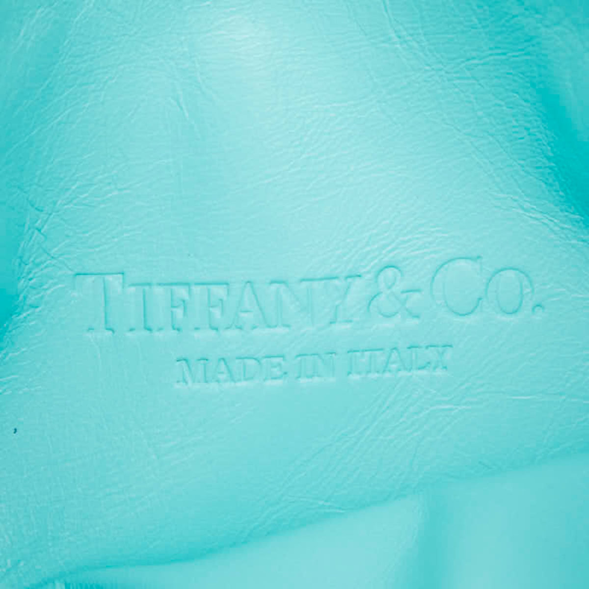 Tiffany Blue Leather Pouch Shoulder Bag Tote Bag (Pre-Owned)