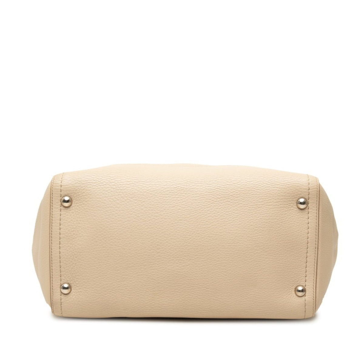 Salvatore Ferragamo Beige Leather Shoulder Bag Tote Bag (Pre-Owned)