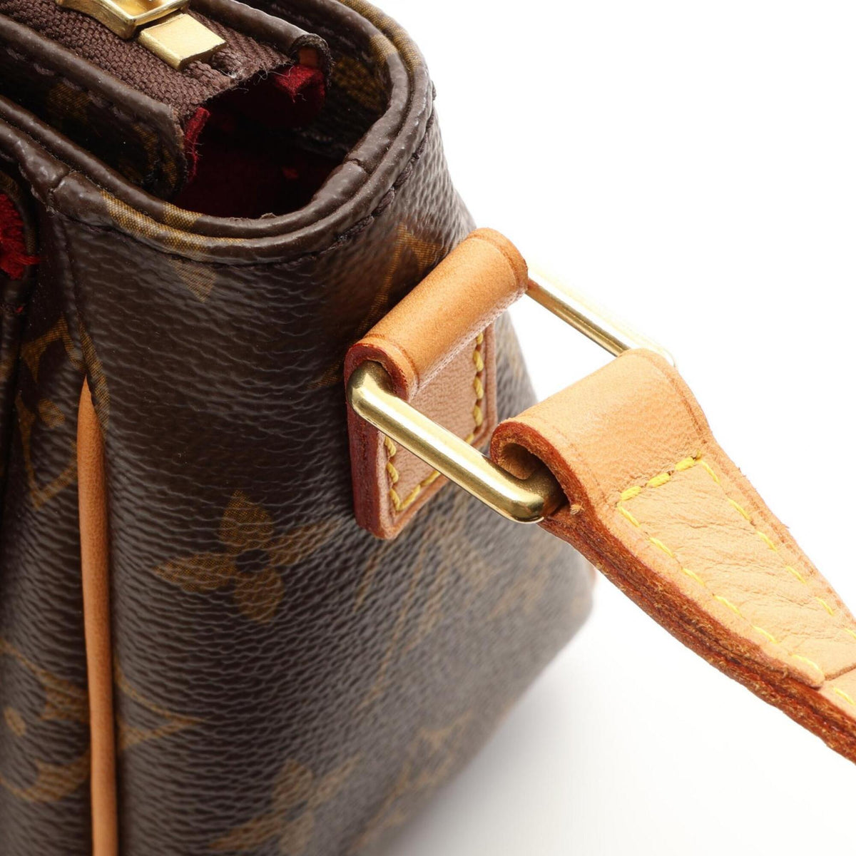 Louis Vuitton Brown Monogram Coated Canvas Leather Handbag Shoulder Bag (Pre-Owned)