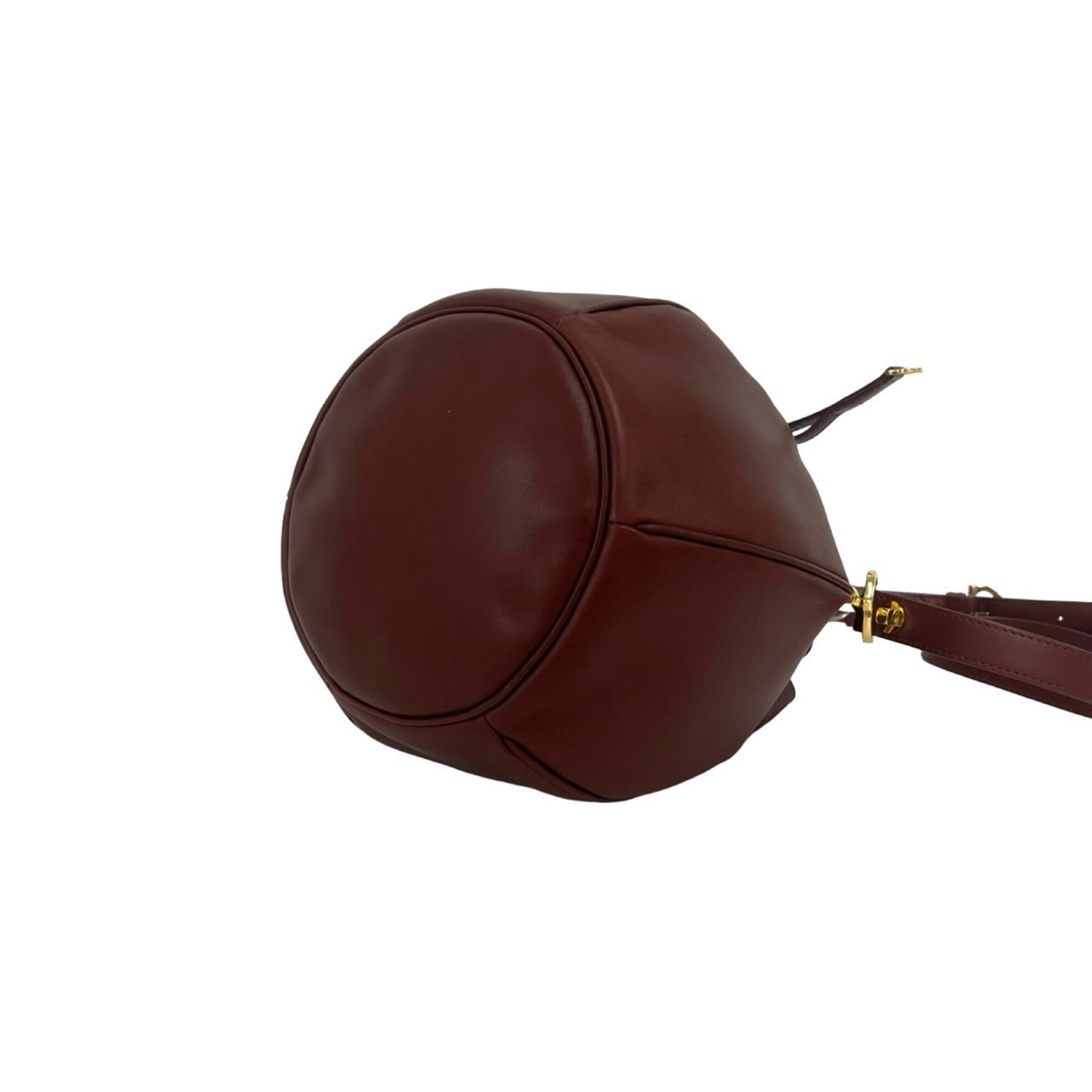 Cartier Wine Red Leather Shoulder Bag (Pre-Owned)