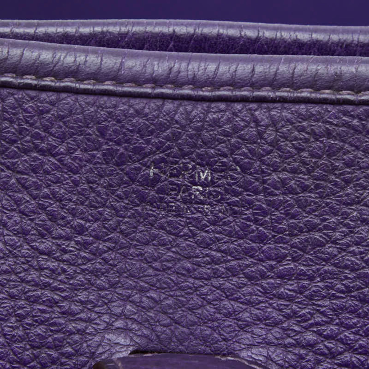 Hermes Purple Taurillon Clemence Leather Shoulder Bag (Pre-Owned)