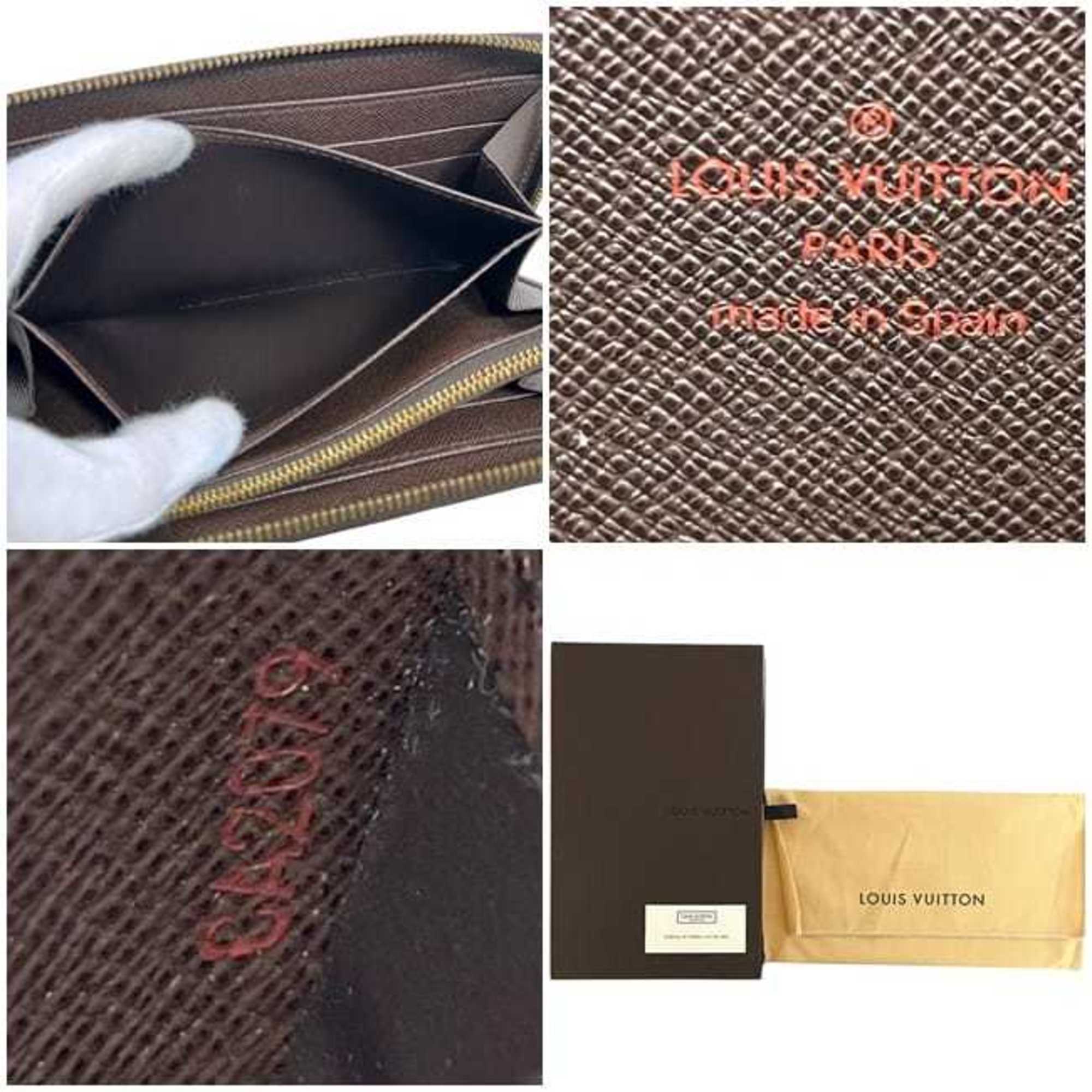 Louis Vuitton Damier Brown Damier Canvas Ebene Damier Canvas Coin Purse/Coin Case (Pre-Owned)