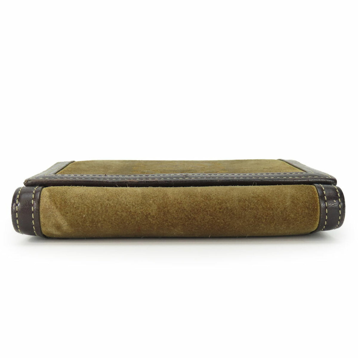 Loewe Brown Khaki Suede Leather Wallet (Tri-Fold) (Pre-Owned)
