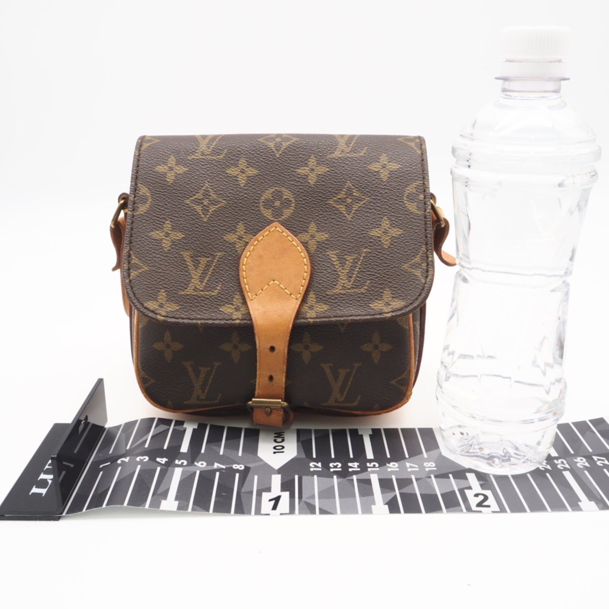 Louis Vuitton Monogram Beige Brown Coated Canvas Leather Shoulder Bag (Pre-Owned)