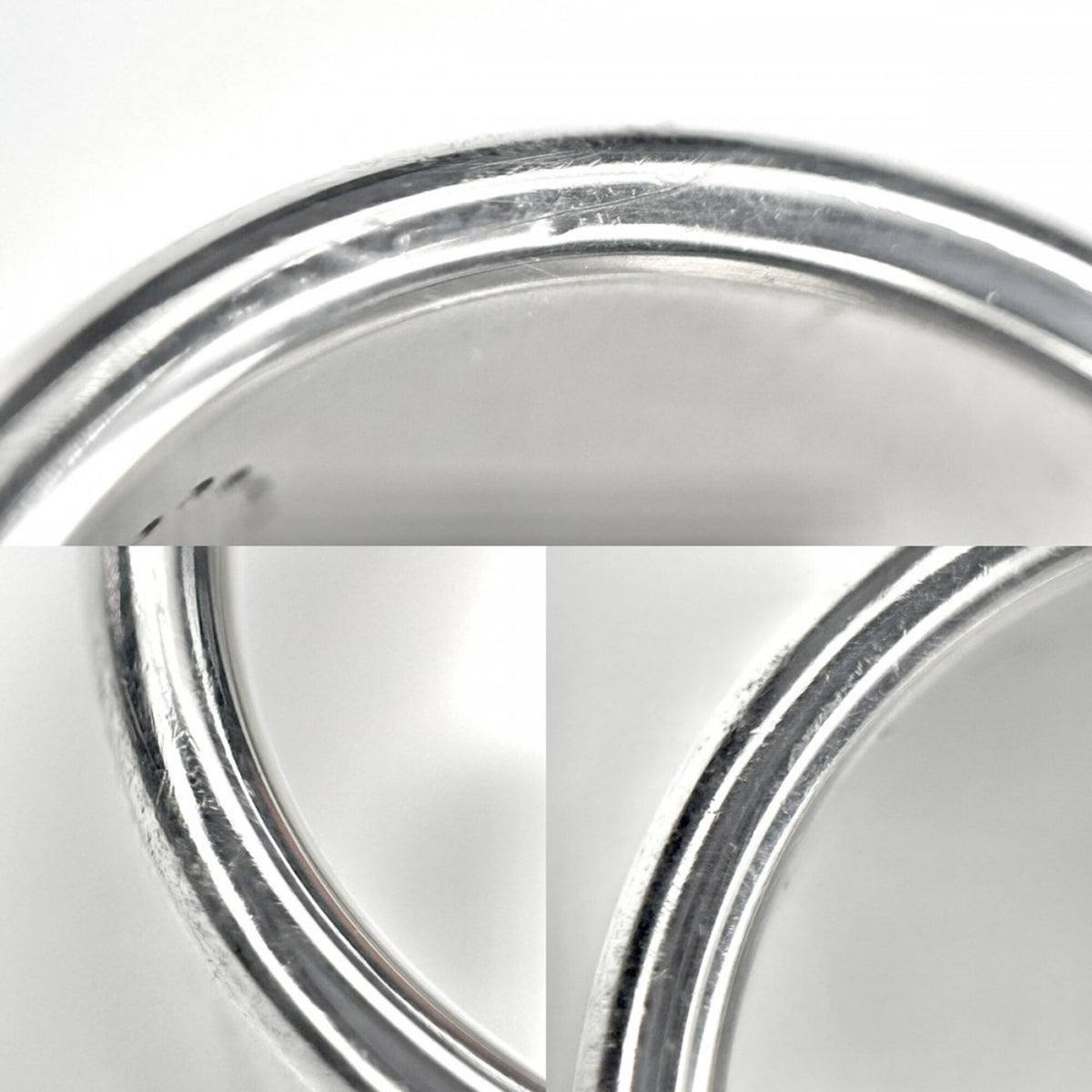 Hermes Silver Silver 925 Band Ring (Pre-Owned)