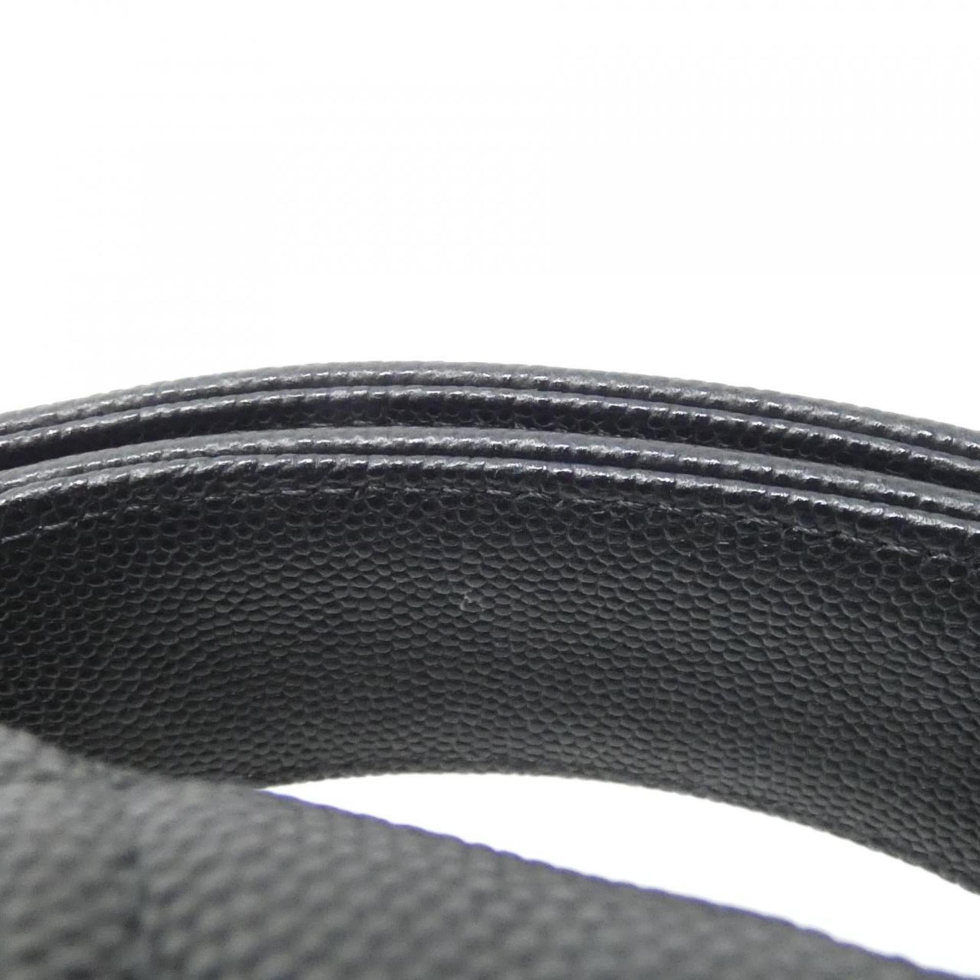 Chanel Black Grained Calfskin Handbag (Pre-Owned)