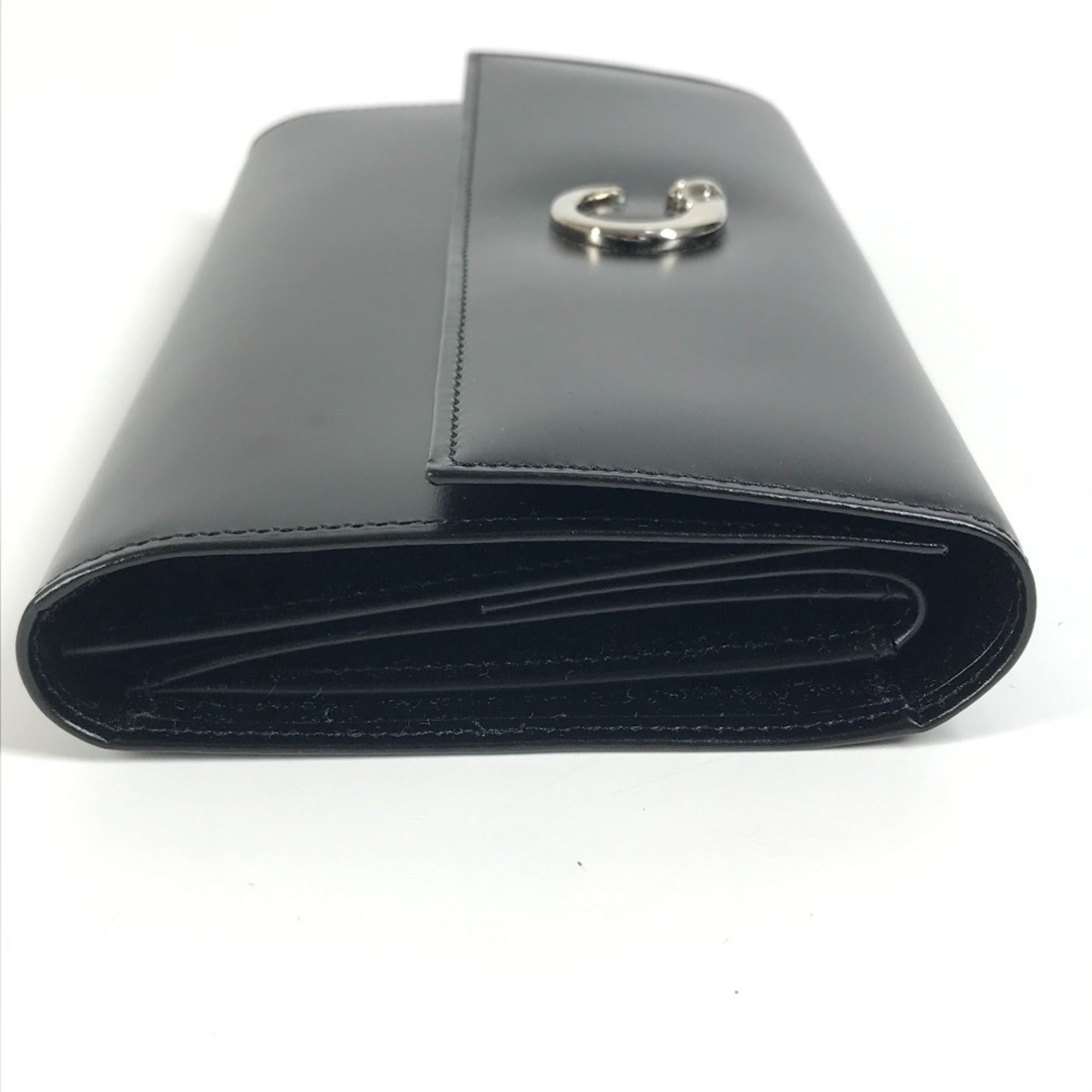 Cartier Black Leather Long Wallet (Bi-Fold) (Pre-Owned)