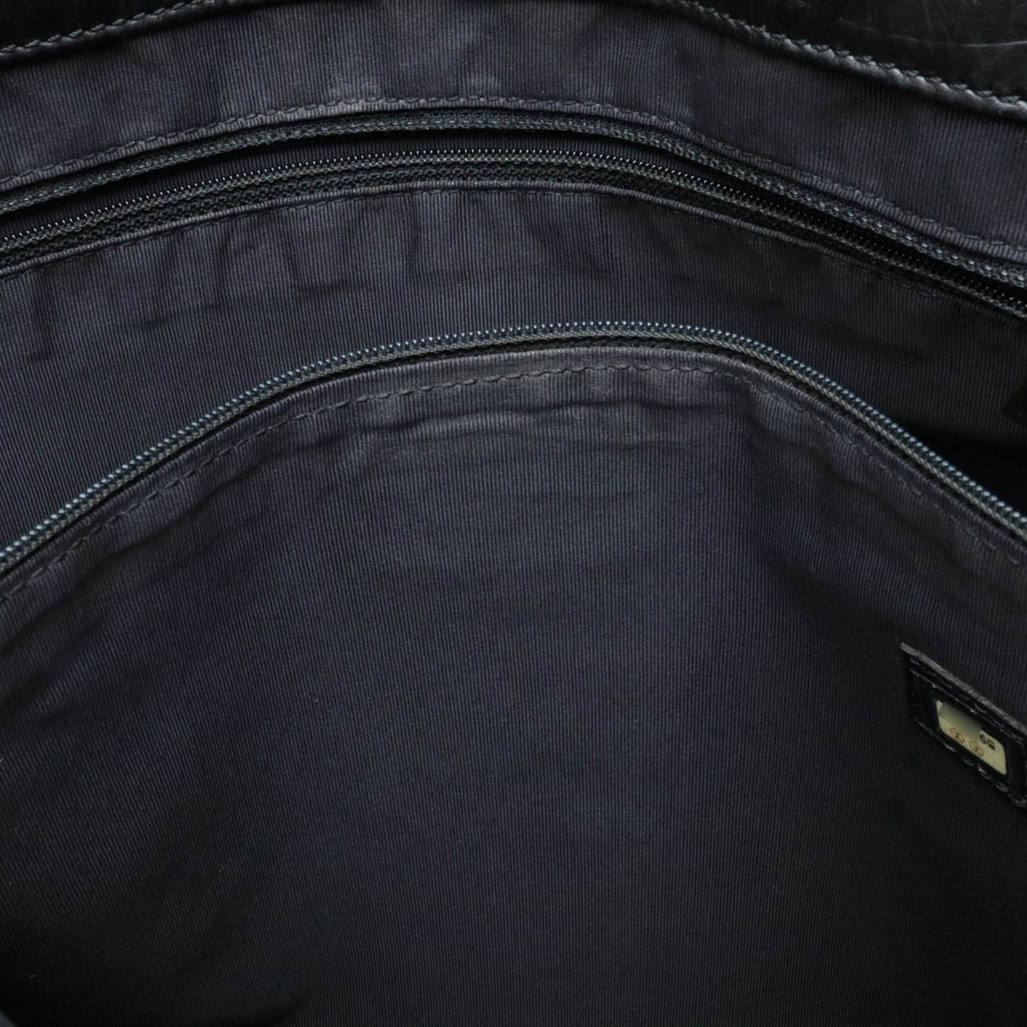 Chanel Black Leather Shoulder Bag Tote Bag (Pre-Owned)