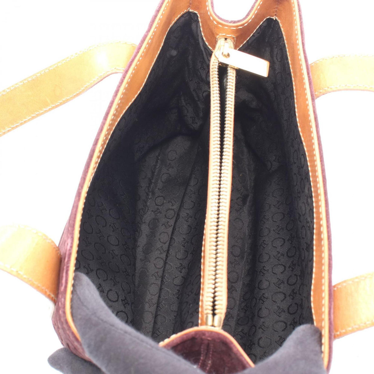 Celine Bordeaux Brown Suede Leather Handbag (Pre-Owned)