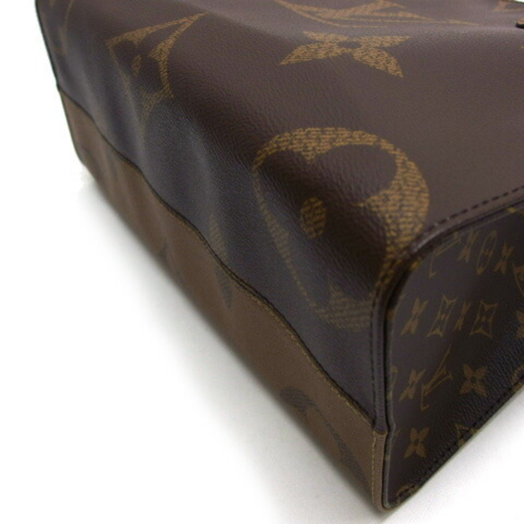 Louis Vuitton Brown Dark Brown Marron Monogram Reverse Canvas Shoulder Bag Tote Bag (Pre-Owned)