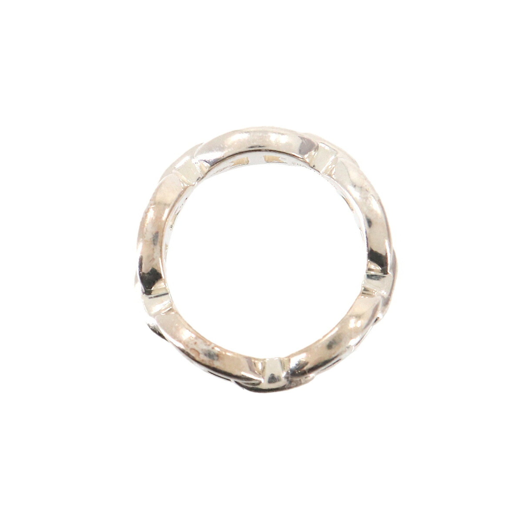 Hermes Silver Silver 925 Band Ring (Pre-Owned)