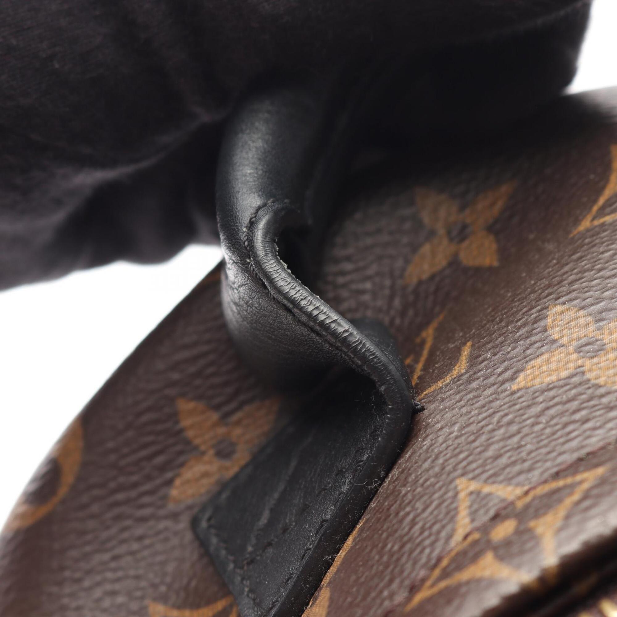 Louis Vuitton Beige Brown Coated Canvas Leather Backpack Handbag (Pre-Owned)