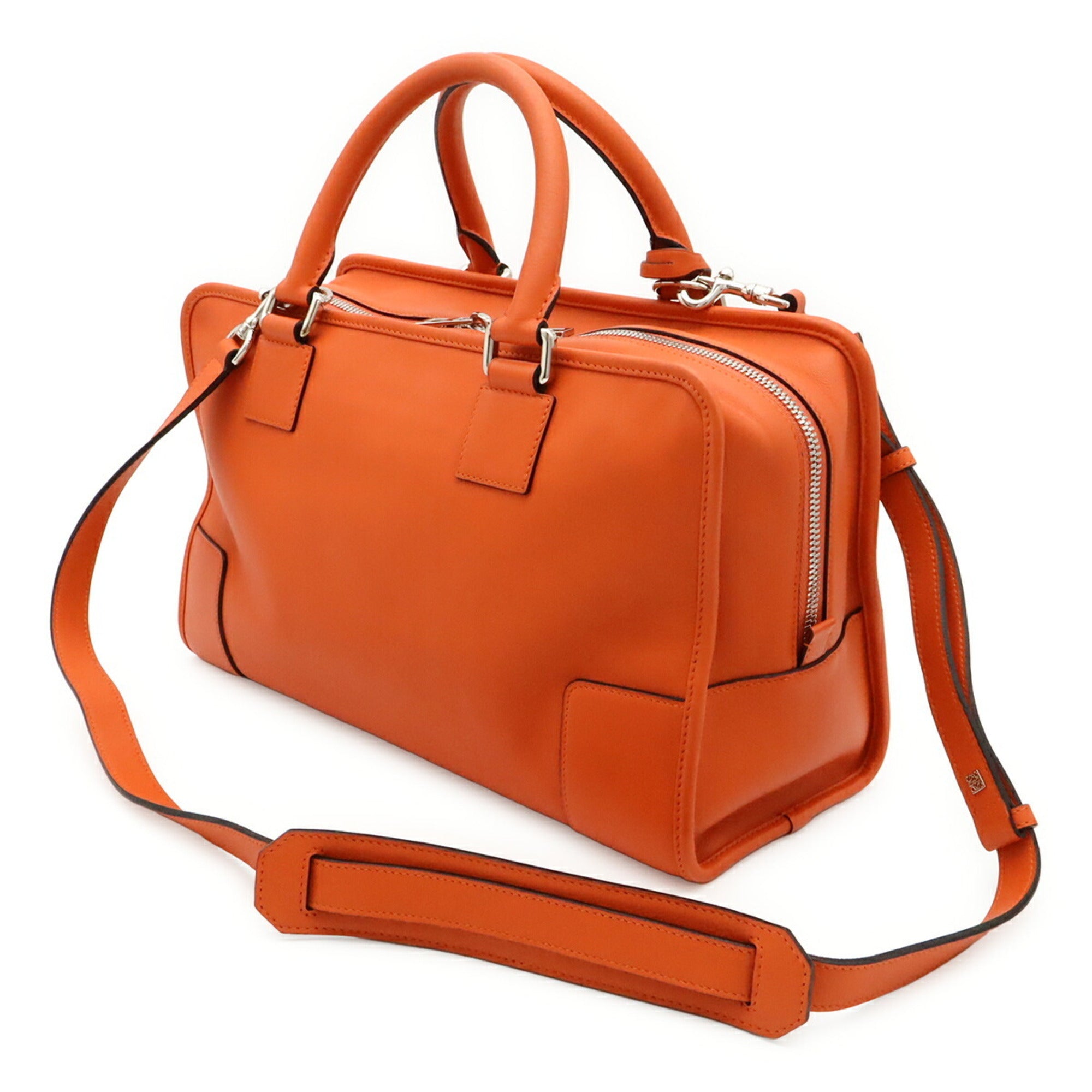 Loewe Orange Leather Handbag Shoulder Bag (Pre-Owned)