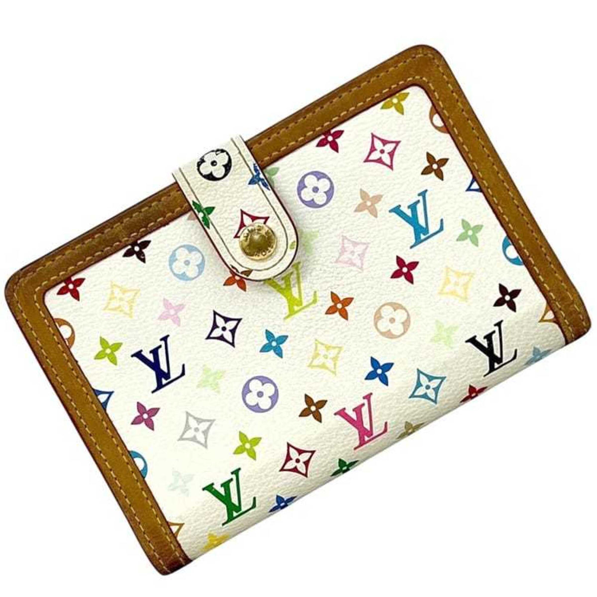 Louis Vuitton Blanc Multi-Color White Monogram Multicolore Wallet (Bi-Fold) (Pre-Owned)