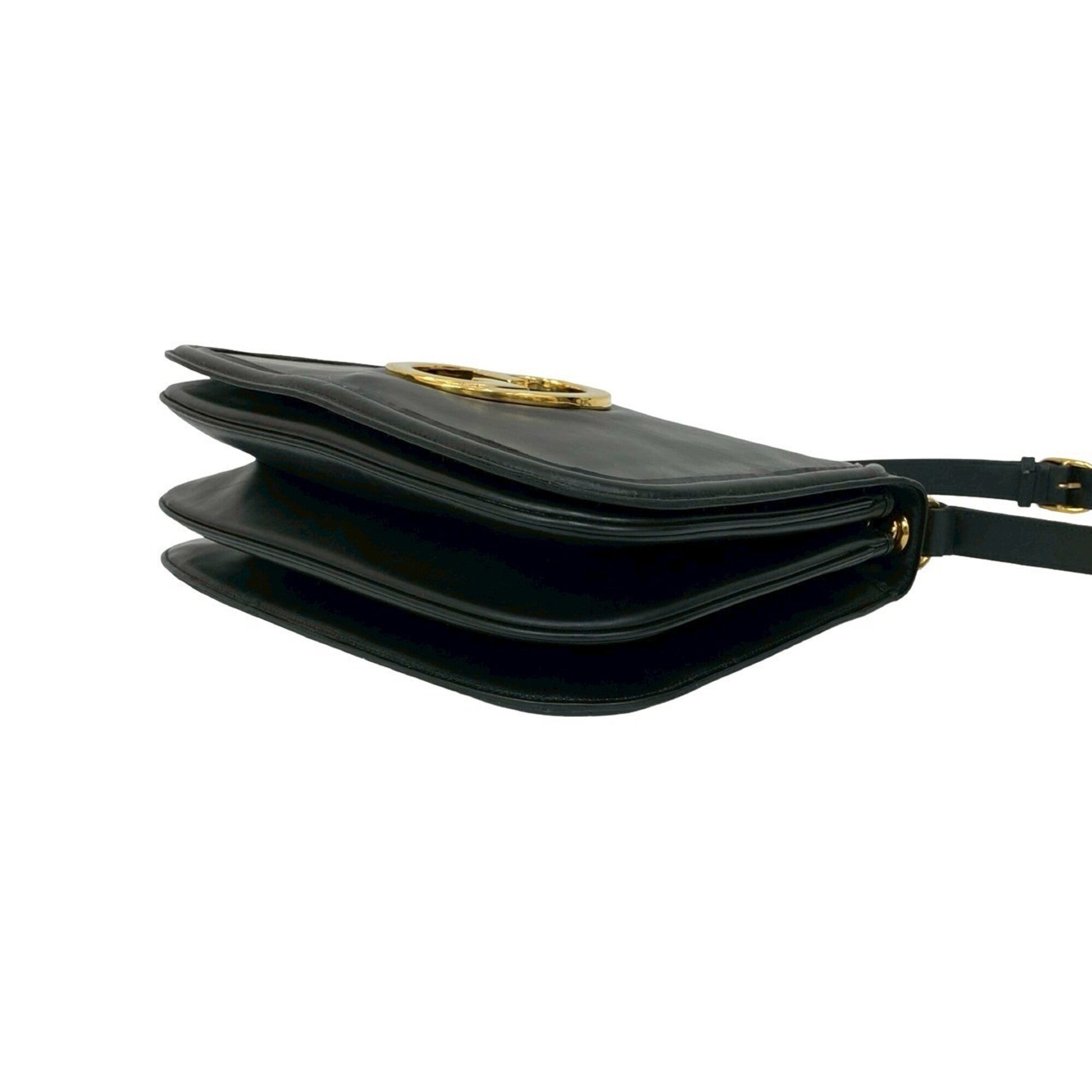 Gucci Black Leather Pochette Shoulder Bag (Pre-Owned)