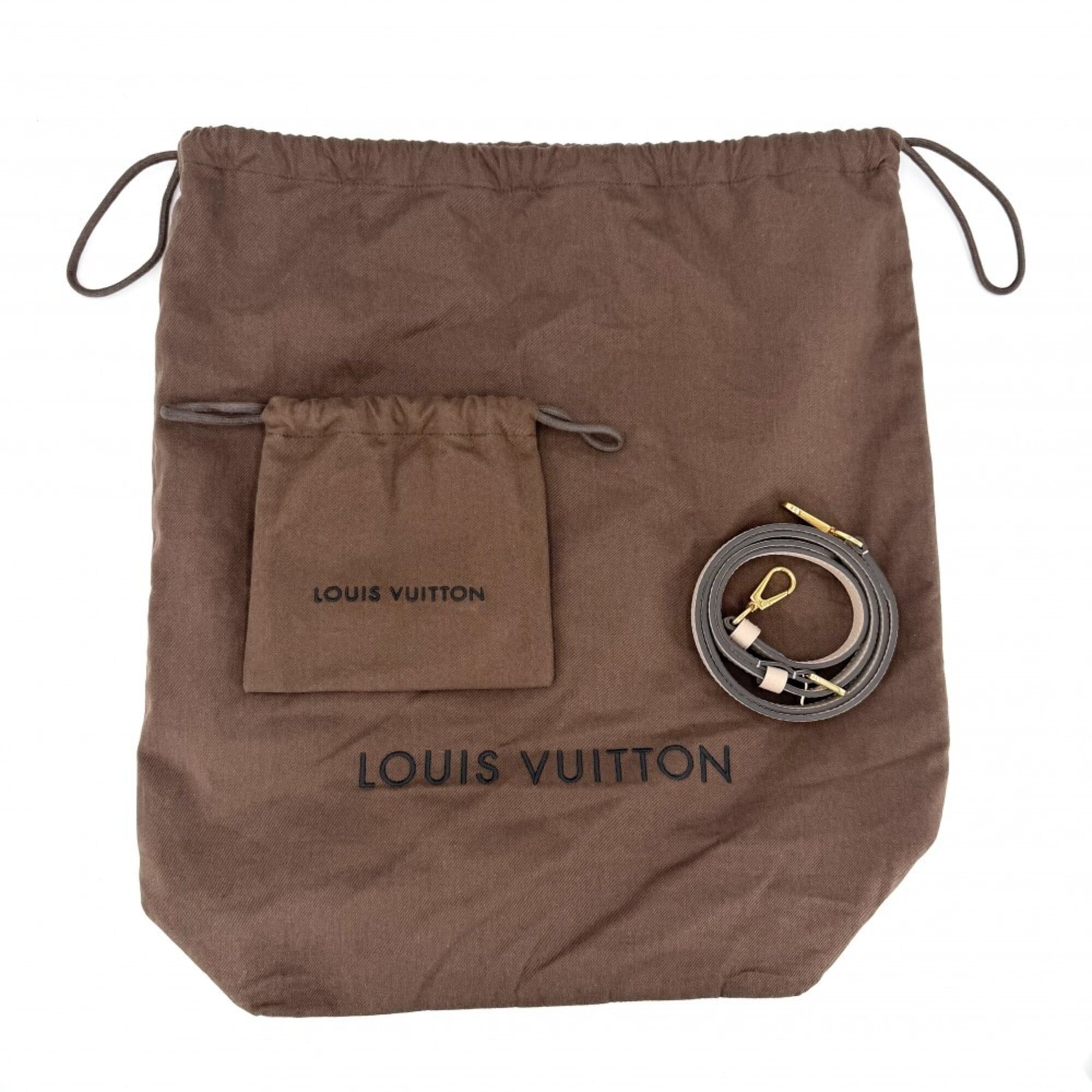 Louis Vuitton Beige Leather Handbag Shoulder Bag (Pre-Owned)