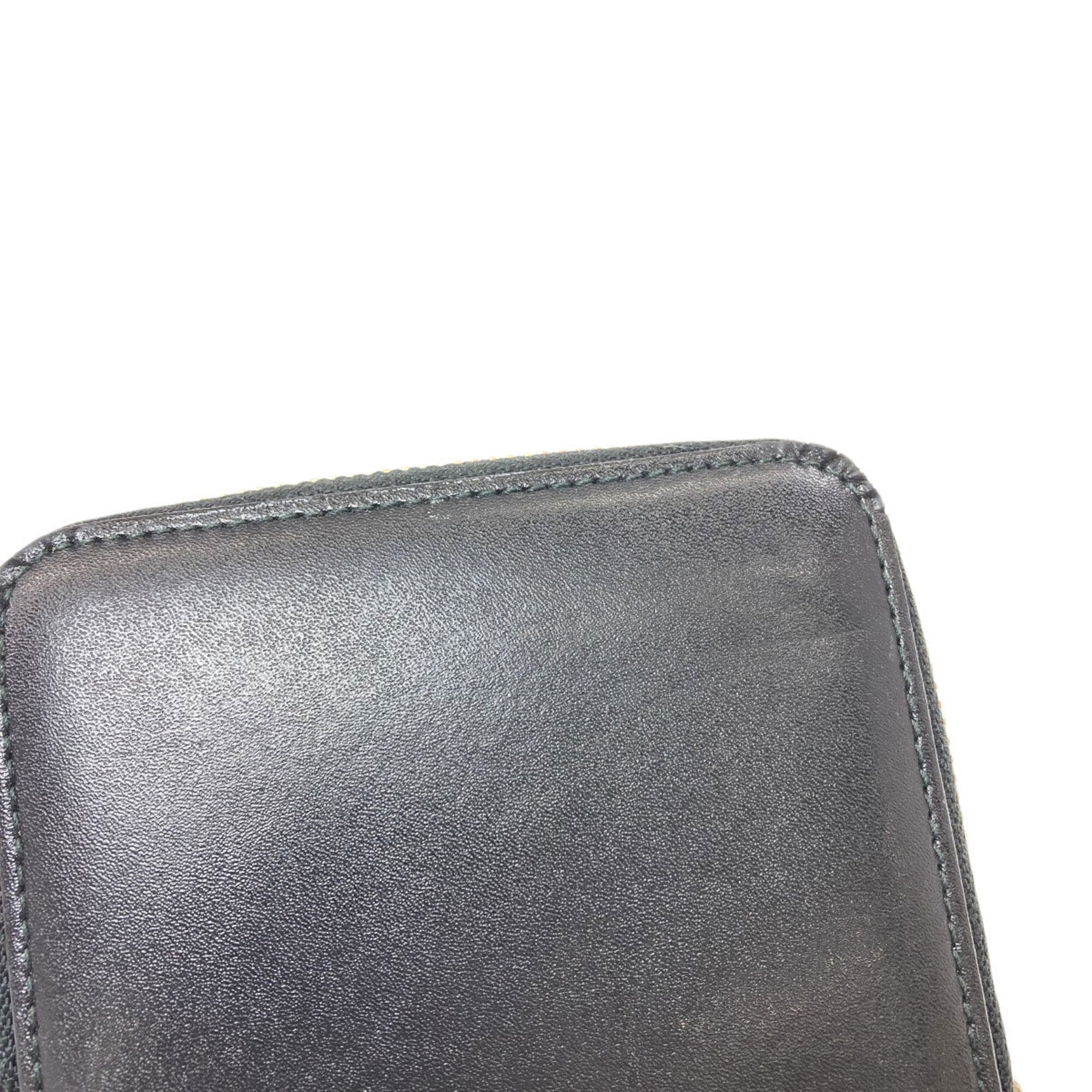 Salvatore Ferragamo Gancini Black Leather Wallet (Bi-Fold) (Pre-Owned)