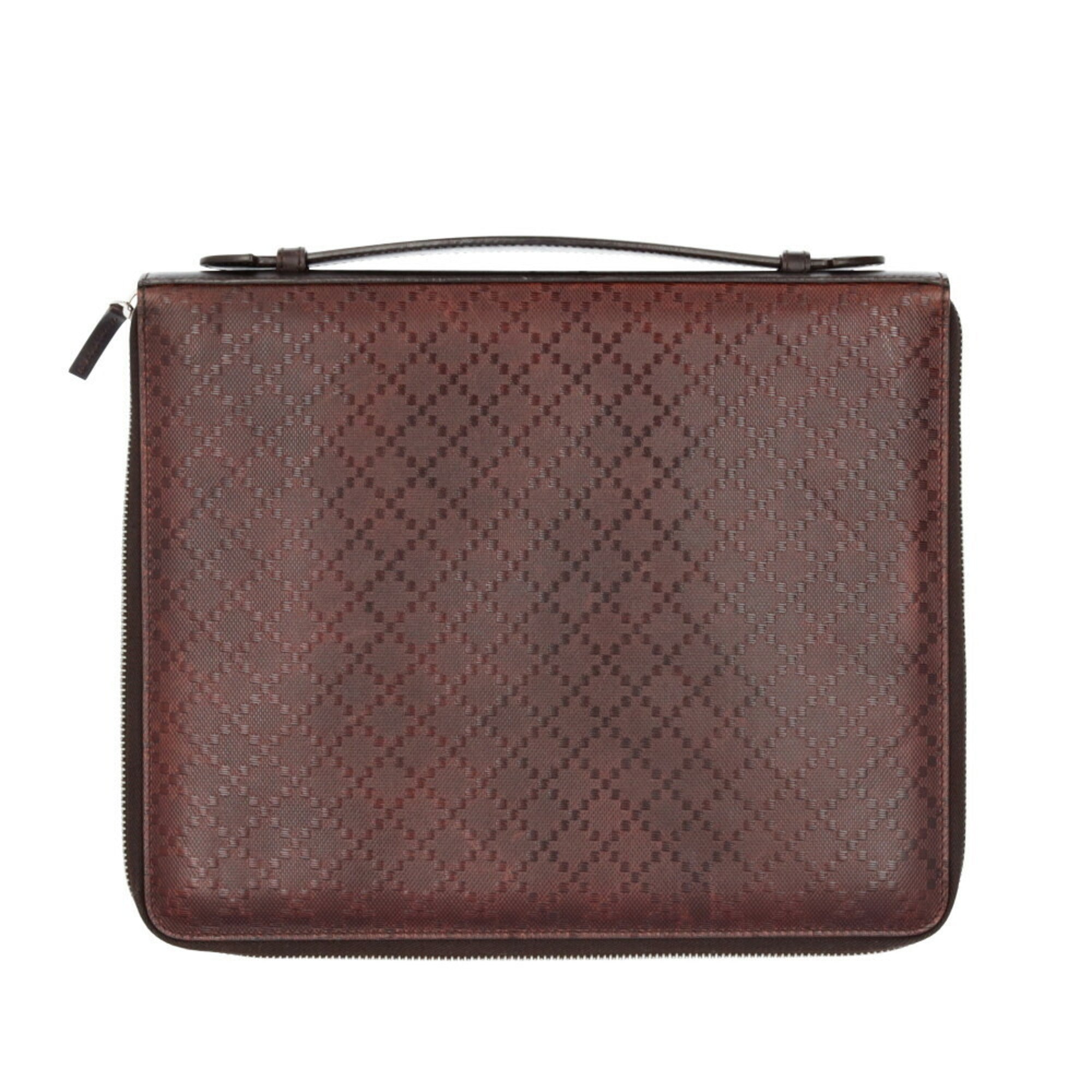 Gucci Diamante Brown Leather Handbag (Pre-Owned)