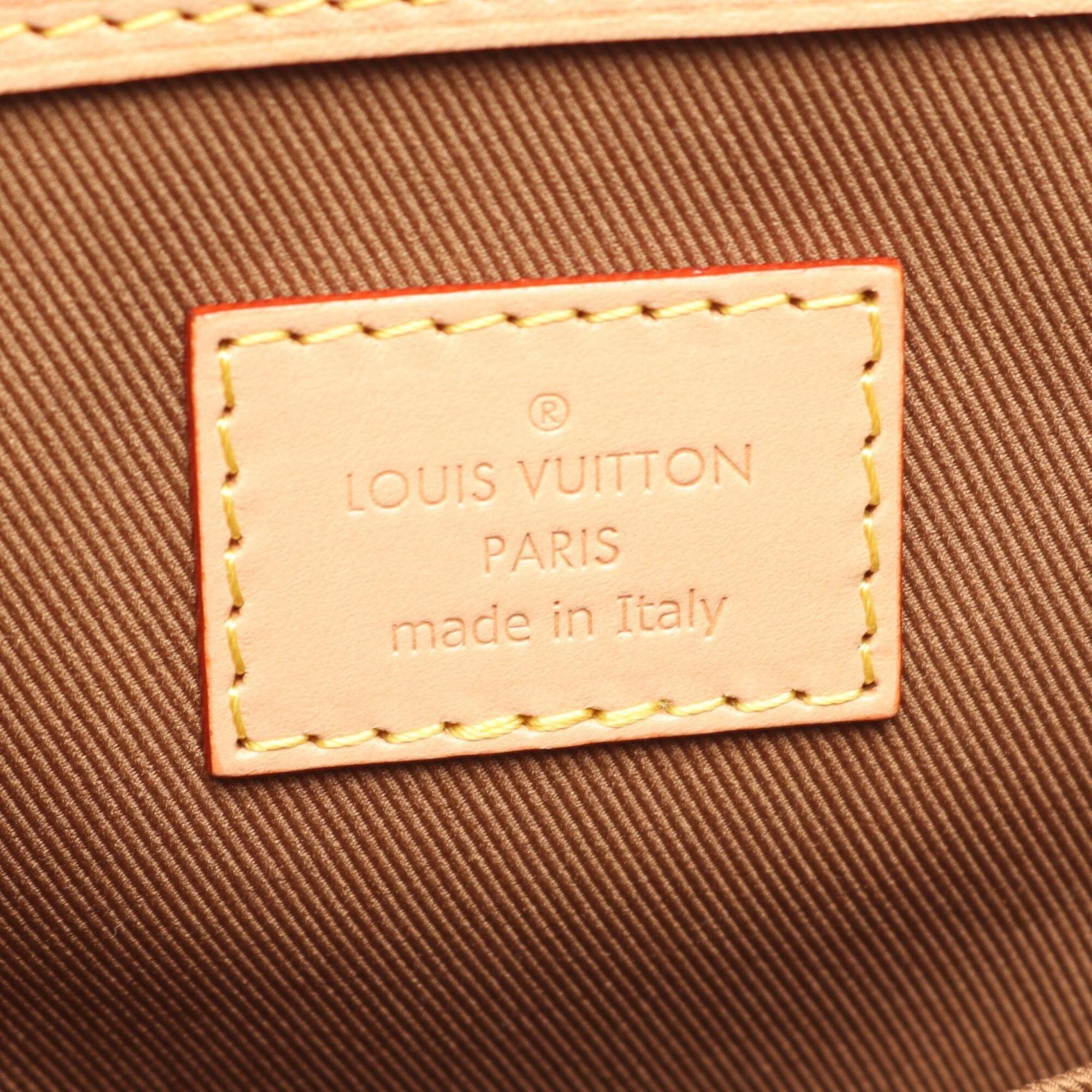 Louis Vuitton Brown Pvc Coated Canvas Leather Backpack Handbag (Pre-Owned)