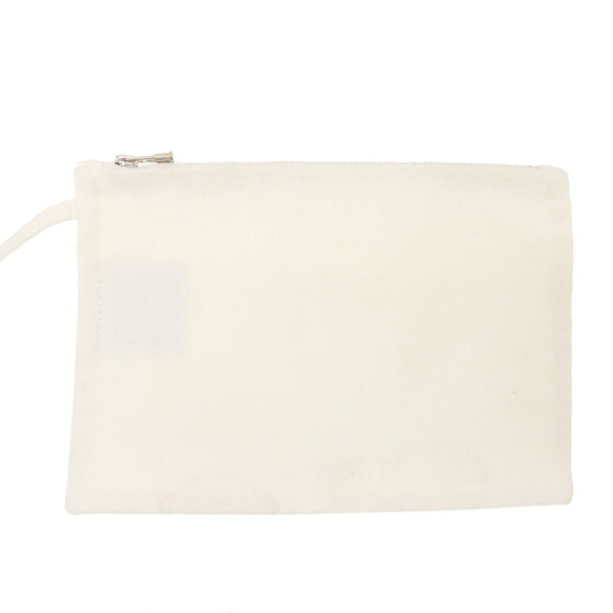 Hermes Red Color White Canvas Tote Bag (Pre-Owned)