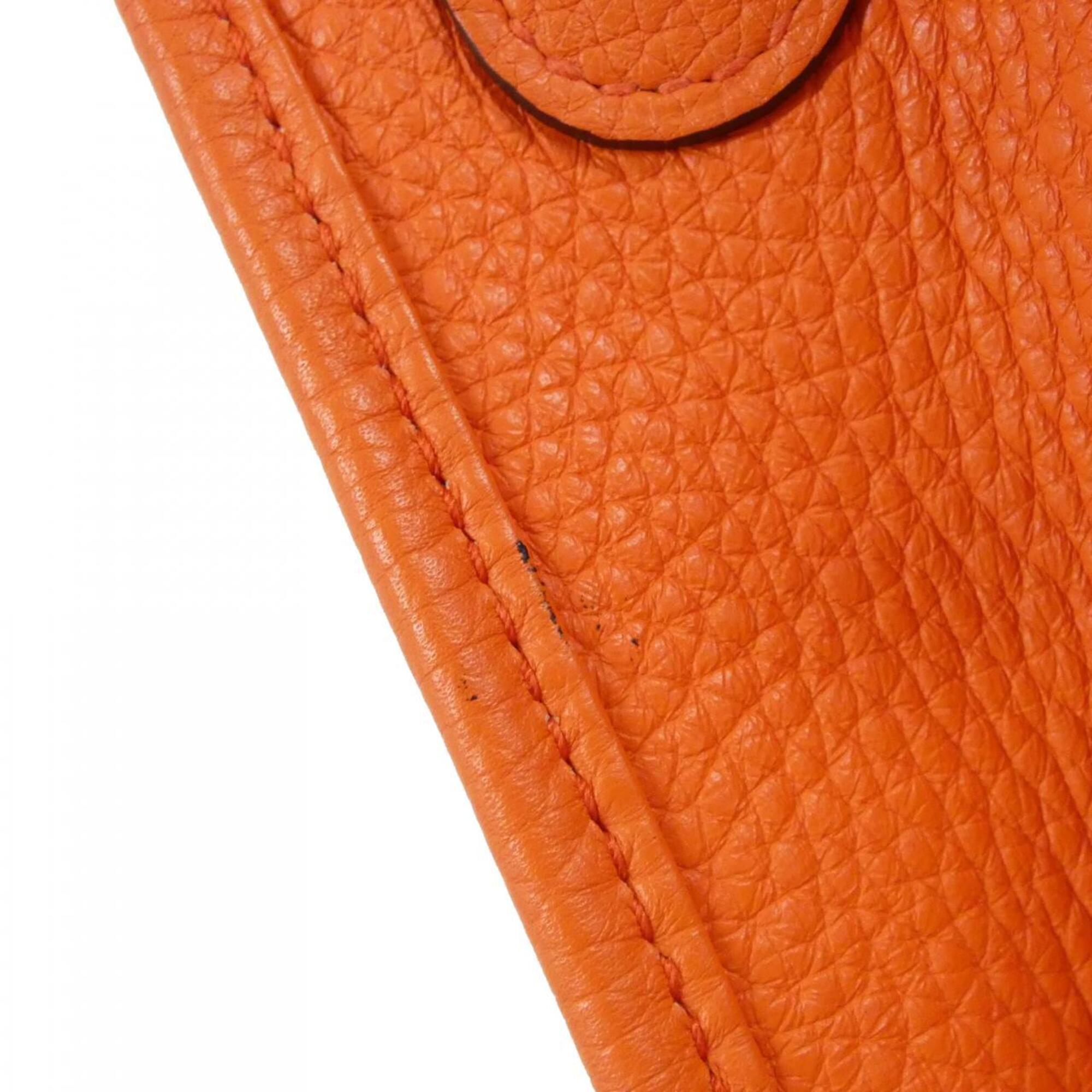 Hermes Orange Orange Poppy Taurillon Clemence Leather Shoulder Bag (Pre-Owned)