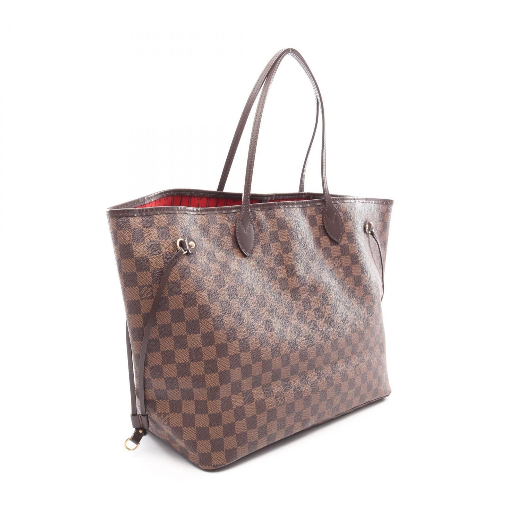 Louis Vuitton Brown Coated Canvas Leather Handbag Tote Bag (Pre-Owned)