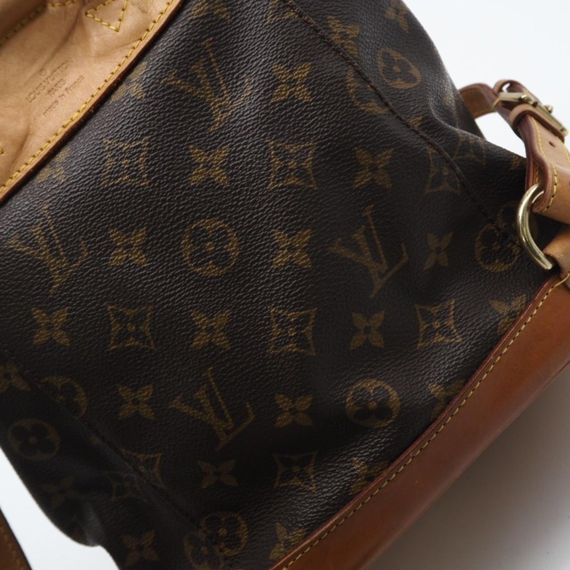 Louis Vuitton Brown Coated Canvas Leather Backpack (Pre-Owned)
