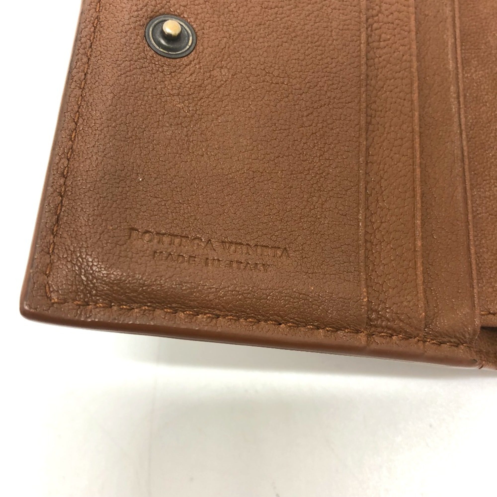 Bottega Veneta Brown Leather Wallet (Tri-Fold) (Pre-Owned)