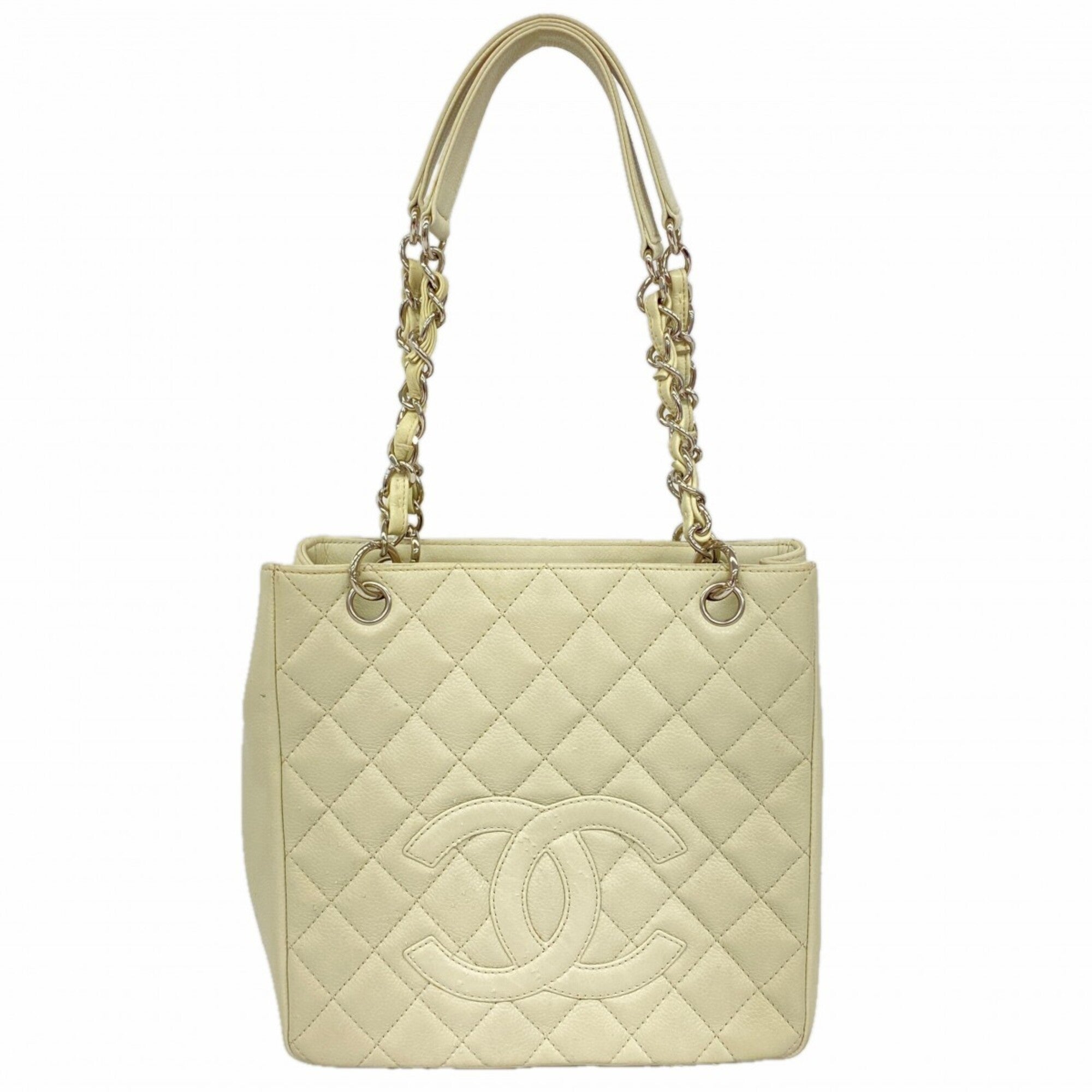 Chanel Ivory Grained Calfskin Tote Bag (Pre-Owned)