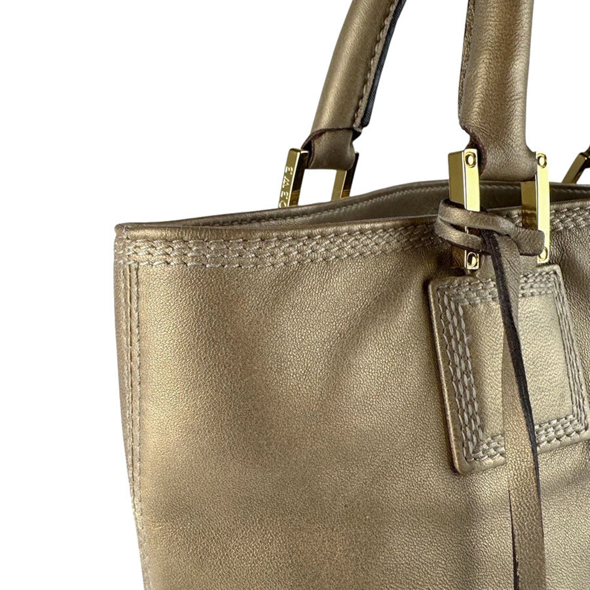 Loewe Gold Leather Handbag (Pre-Owned)
