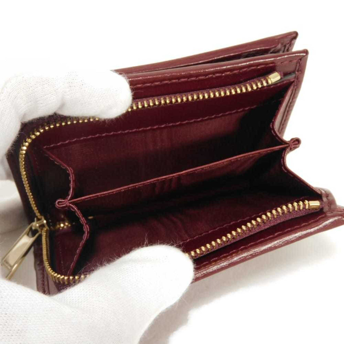 Gucci Bordeaux Red Color Gg Supreme Wallet (Bi-Fold) (Pre-Owned)