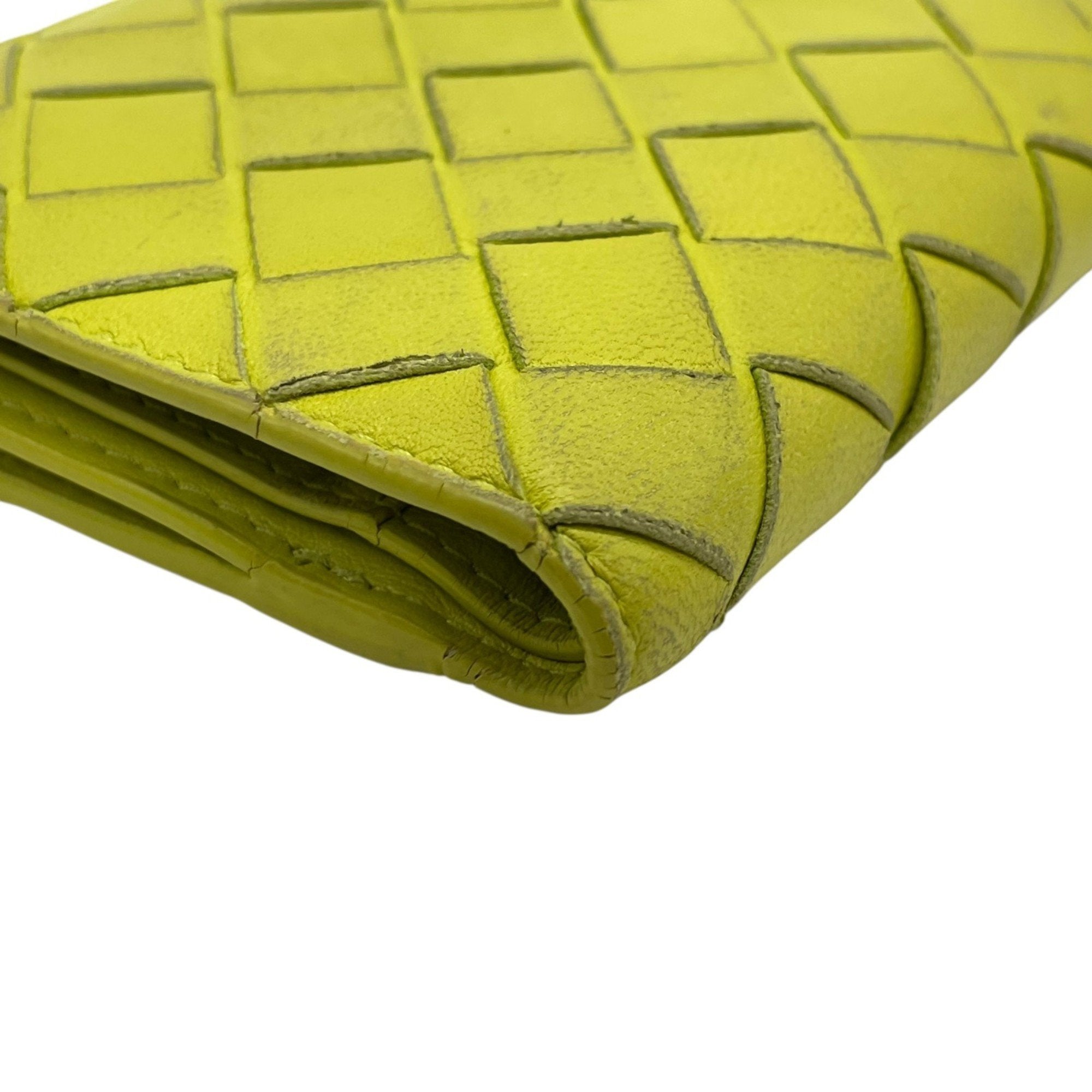 Bottega Veneta Green Intrecciato Wallet (Bi-Fold) (Pre-Owned)