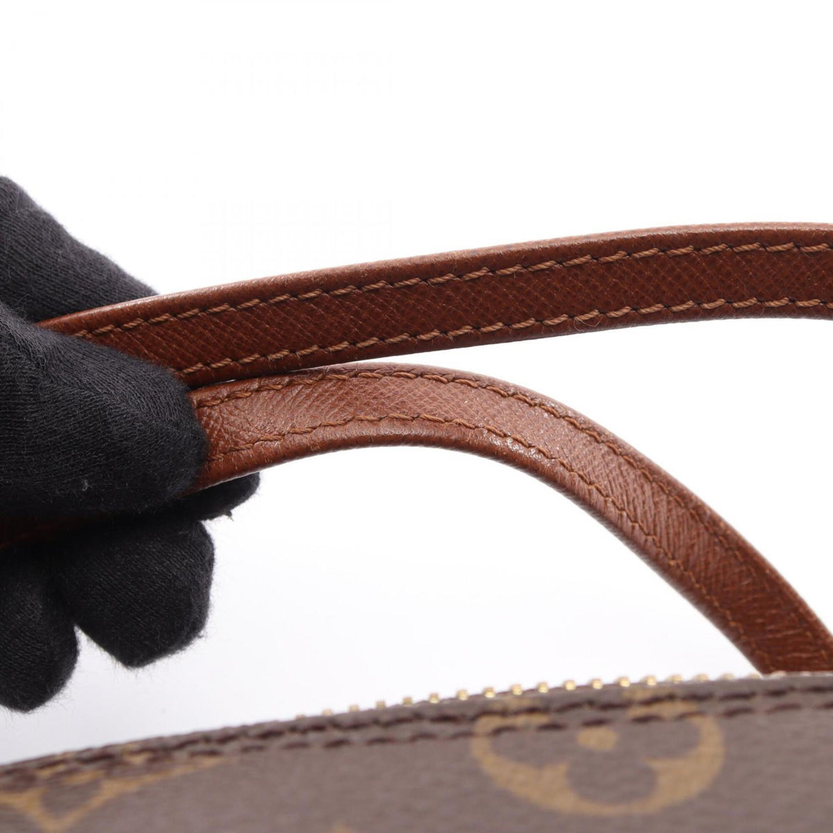 Louis Vuitton Brown Monogram Coated Canvas Leather Handbag (Pre-Owned)