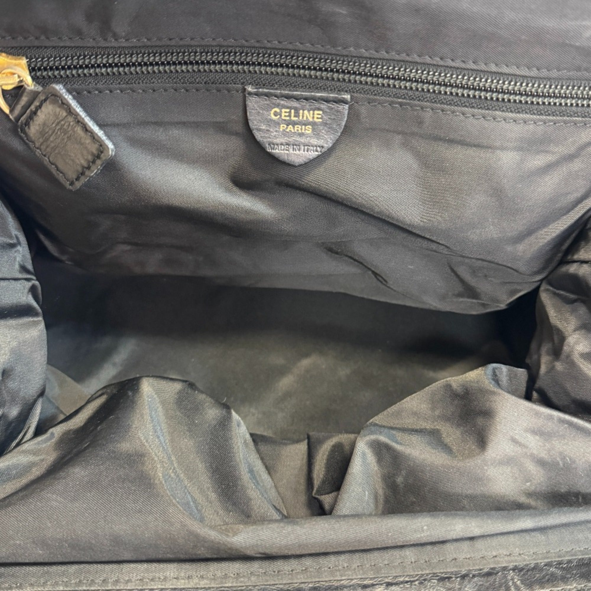 Celine Black Nylon Leather Handbag (Pre-Owned)