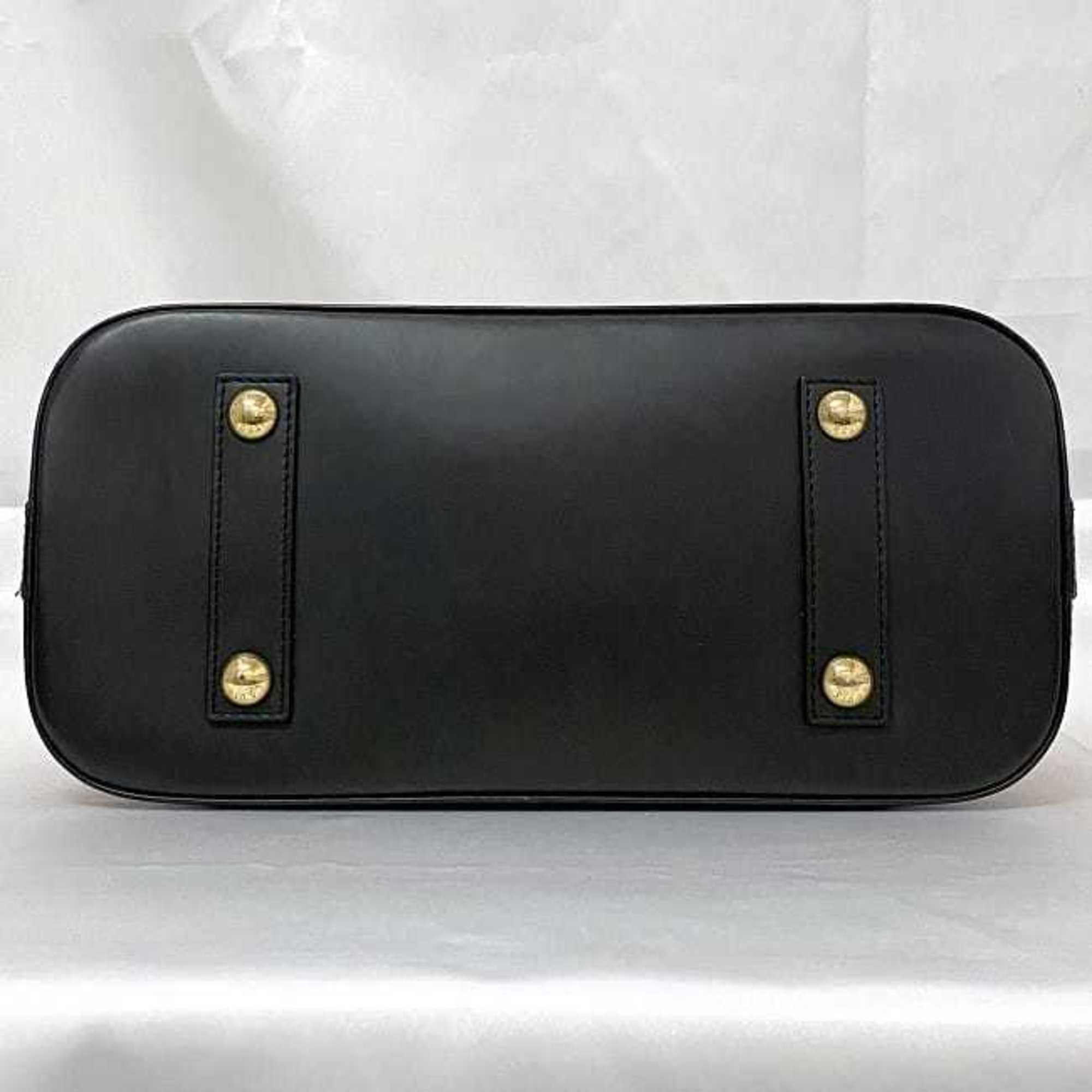 Louis Vuitton Black Red Color Leather Handbag Shoulder Bag (Pre-Owned)